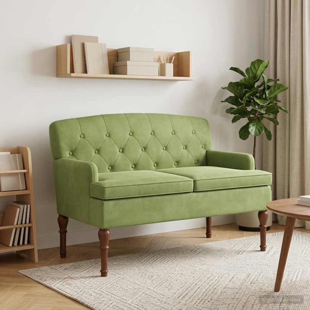 vidaXL Loungebank met knopencomfort Lichtgrijs 111 x 65 x 79 cm