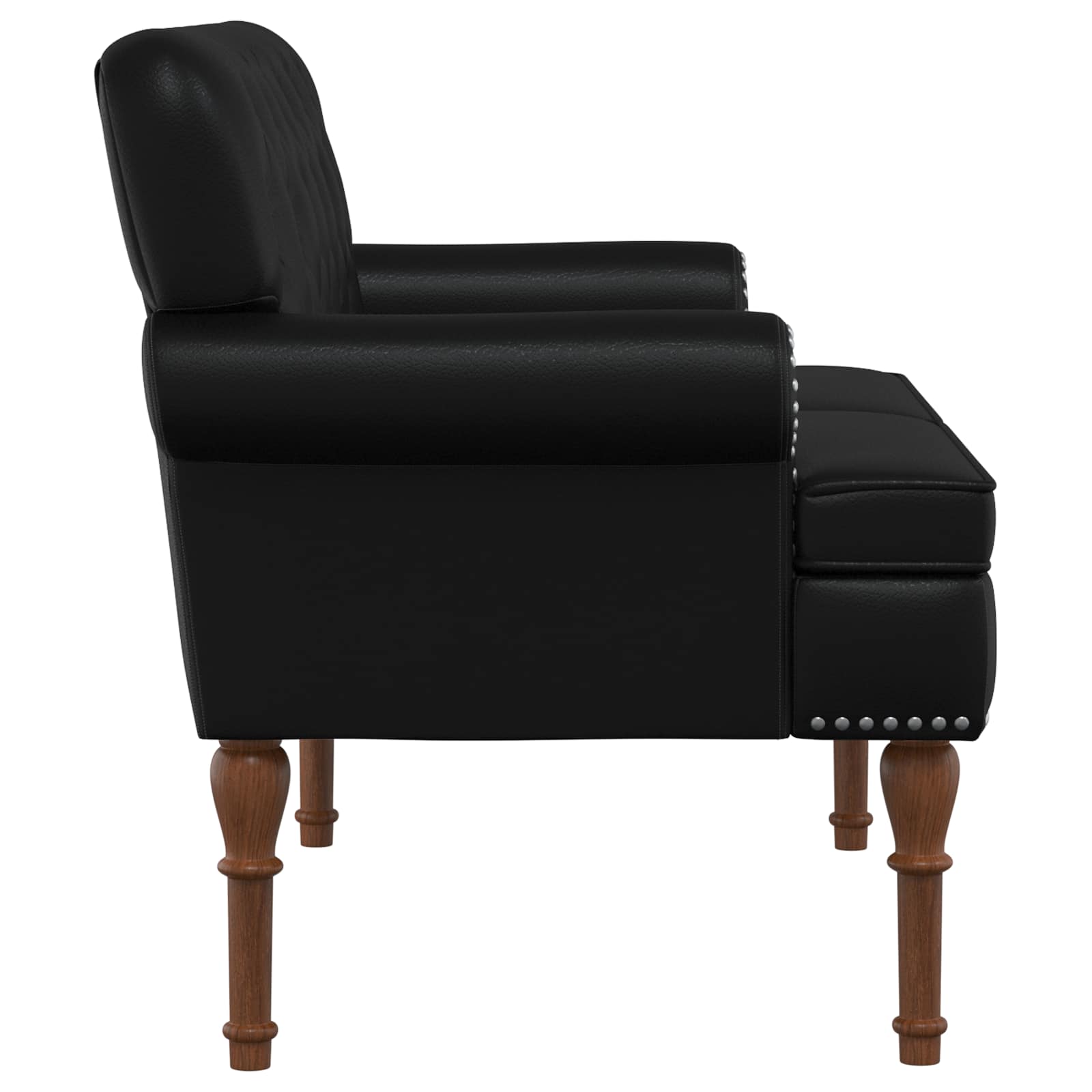 vidaXL Loungebank met knopencomfort Zwart 120 x 65 x 77 cm Kunstleer