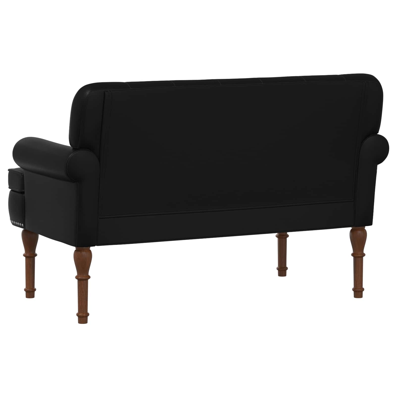 vidaXL Loungebank met knopencomfort Zwart 120 x 65 x 77 cm Kunstleer