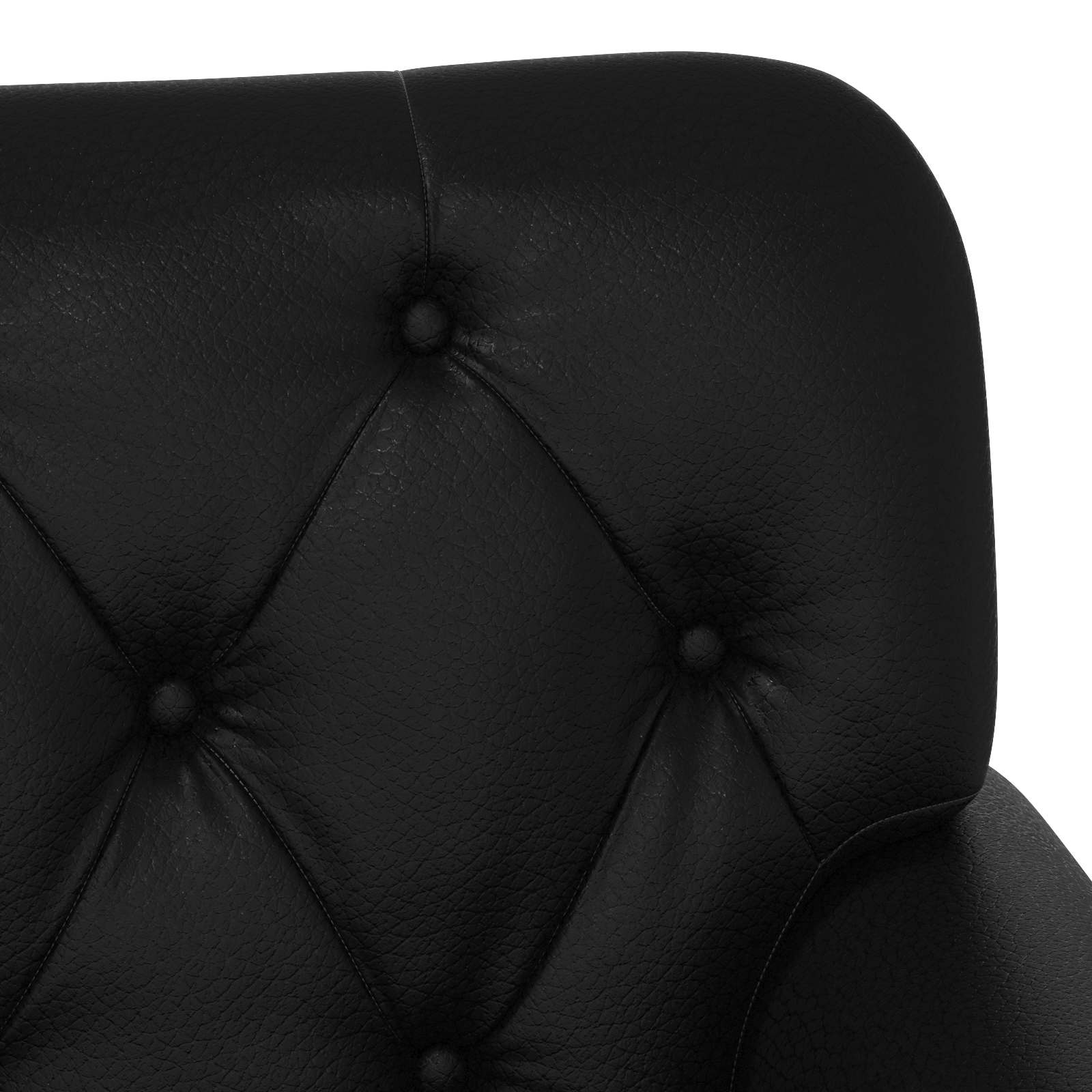 vidaXL Loungebank met knopencomfort Zwart 120 x 65 x 77 cm Kunstleer