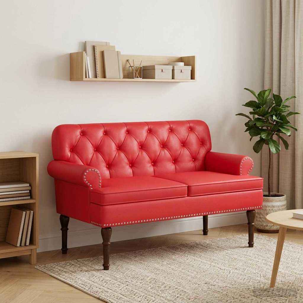 vidaXL Loungebank met knopencomfort Zwart 120 x 65 x 77 cm Kunstleer