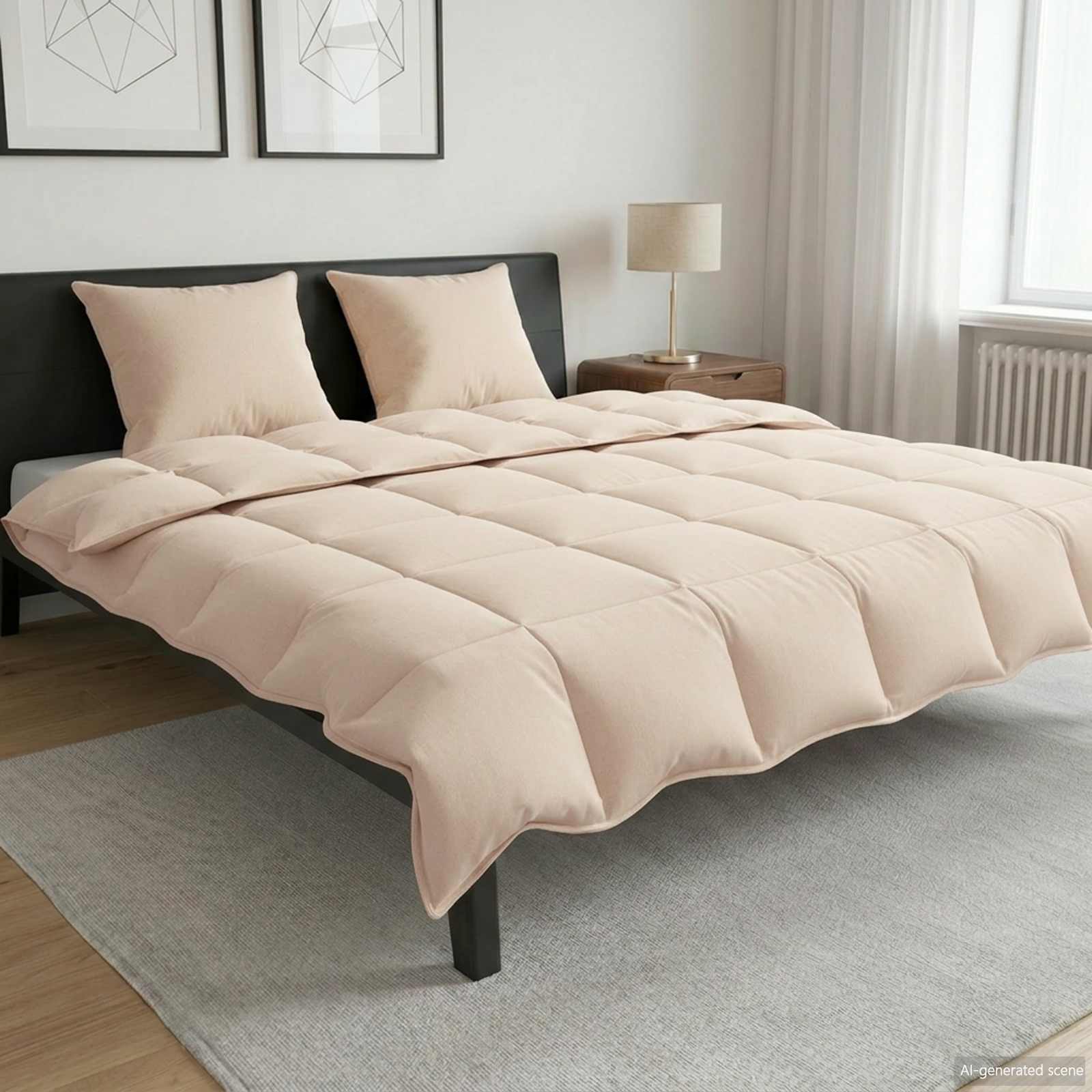 vidaXL Vol jaar dekbed Beige 135 x 200 cm 100% Natuurlijke Kapok