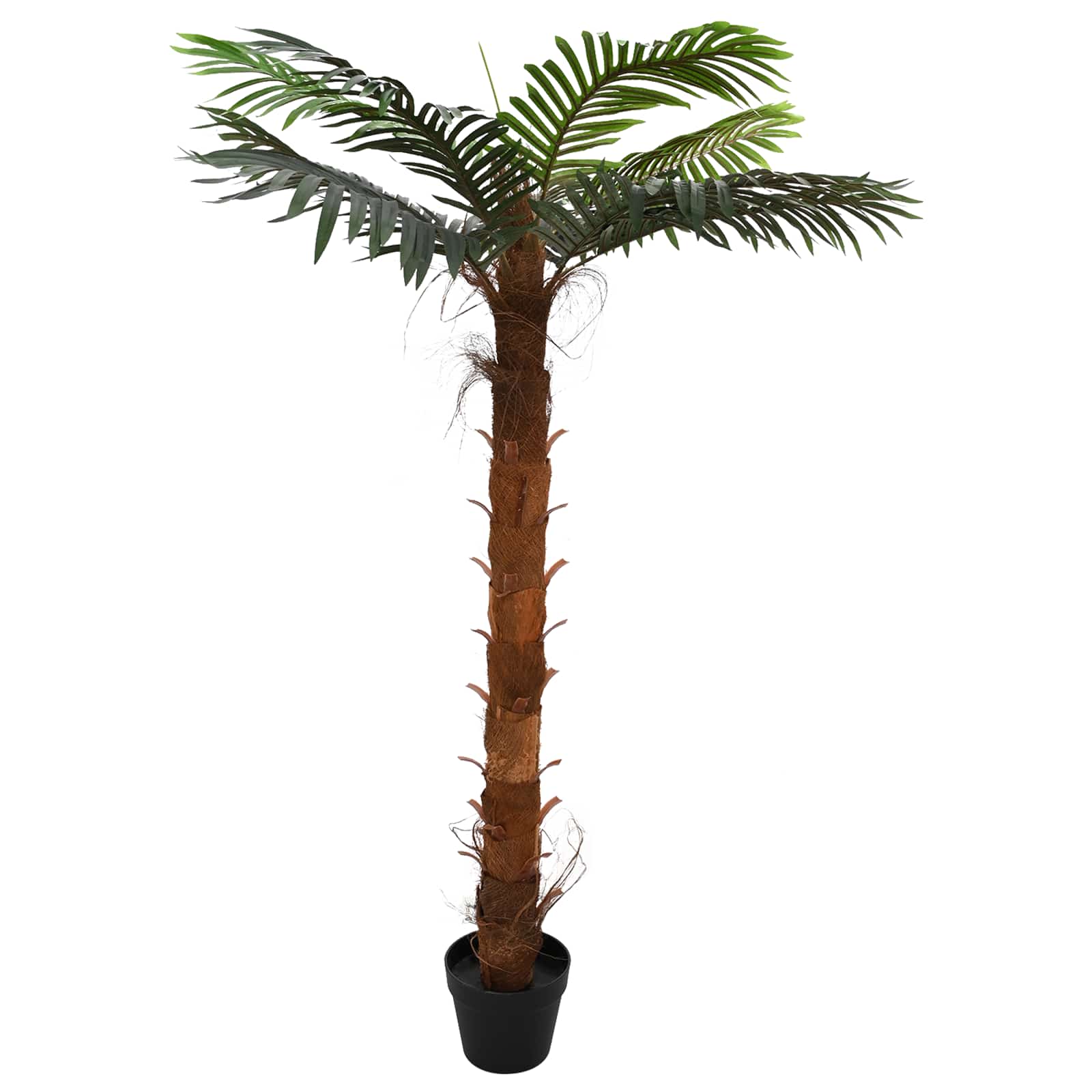 vidaXL Kunstmatige Cocuspalmboom Groen 70 x 18 x 140 cm Stof en Bamboe