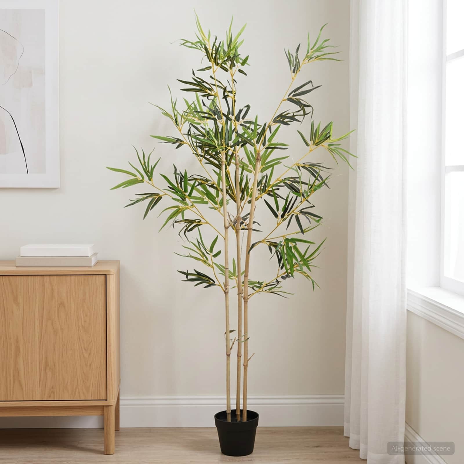 vidaXL Nepp Bambo Boom Groen 55 x 16 x 150 cm Stof en Bamboe