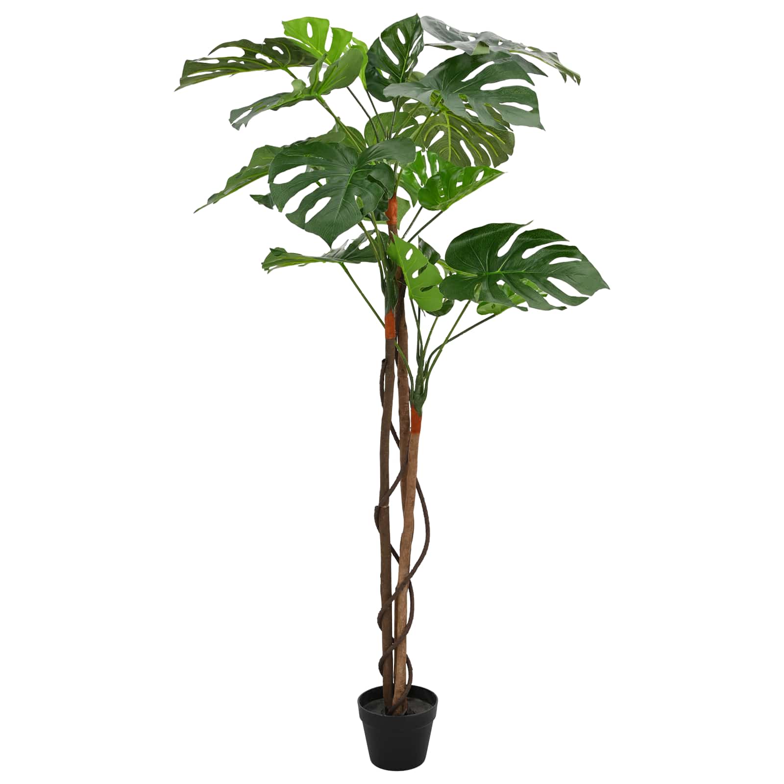 vidaXL Kunstmatige Monstera Plant Groen 70 x 16 x 130 cm Stof en Hout