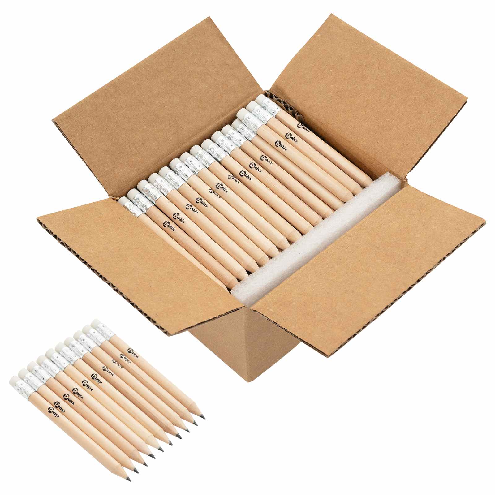 vidaXL HB Potloden Ø 0,7 x 10 cm Naturel Massief Populieren Hout