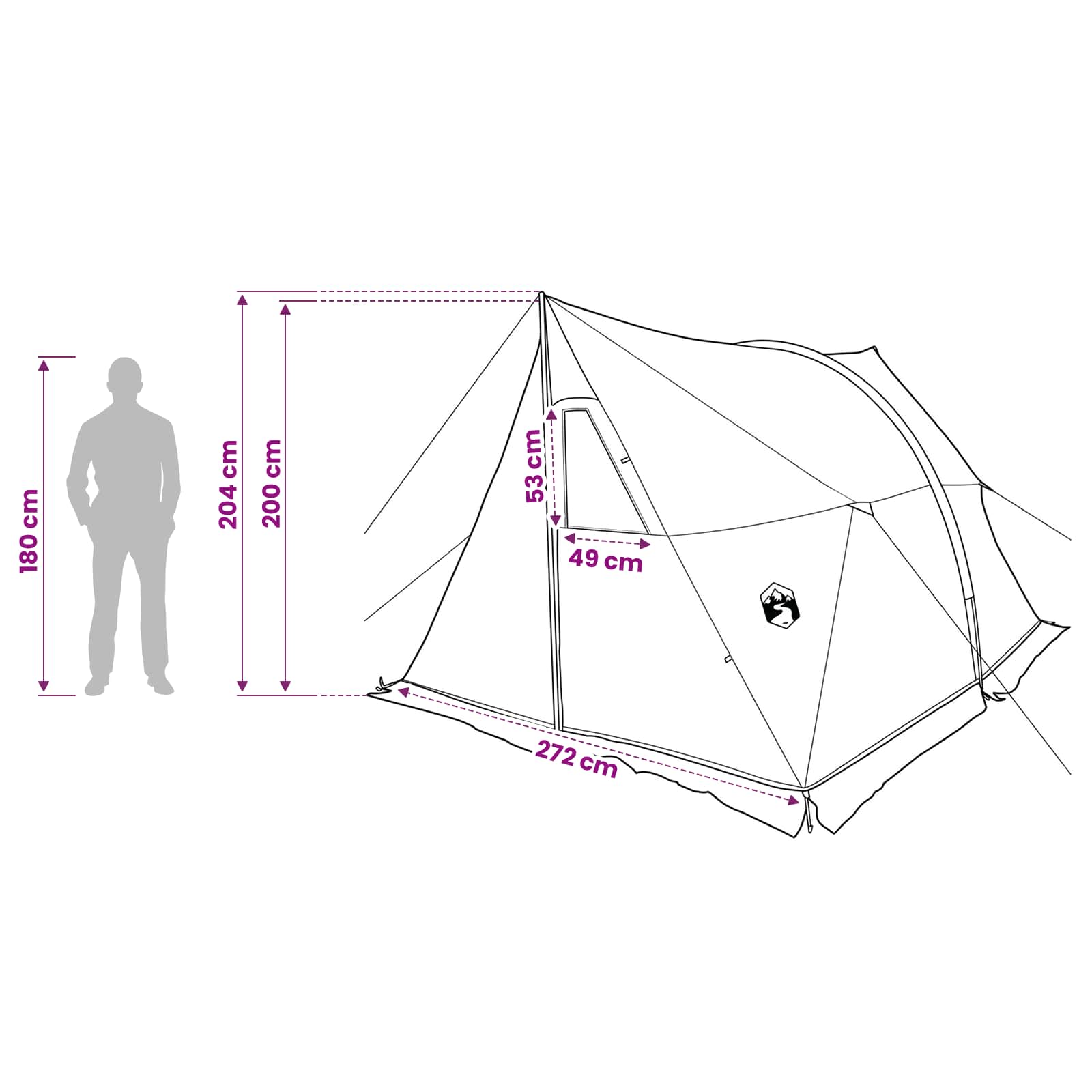 vidaXL Waterdichte Tent -persoons Groen 185T Polyester met PU Coating