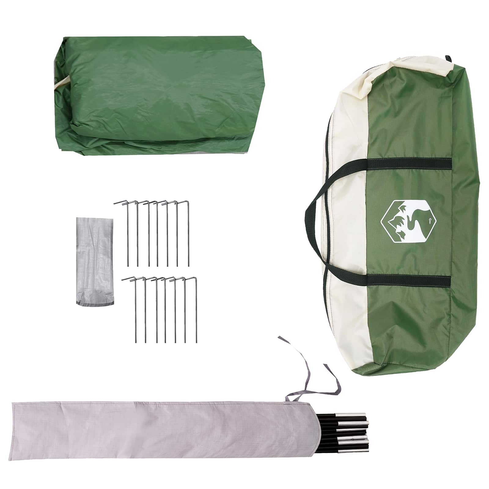 vidaXL Waterdichte Tent -persoons Groen 185T Polyester met PU Coating
