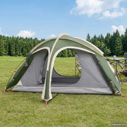 vidaXL Trekkingtent met regenhoes waterdicht 2-persoons Groen