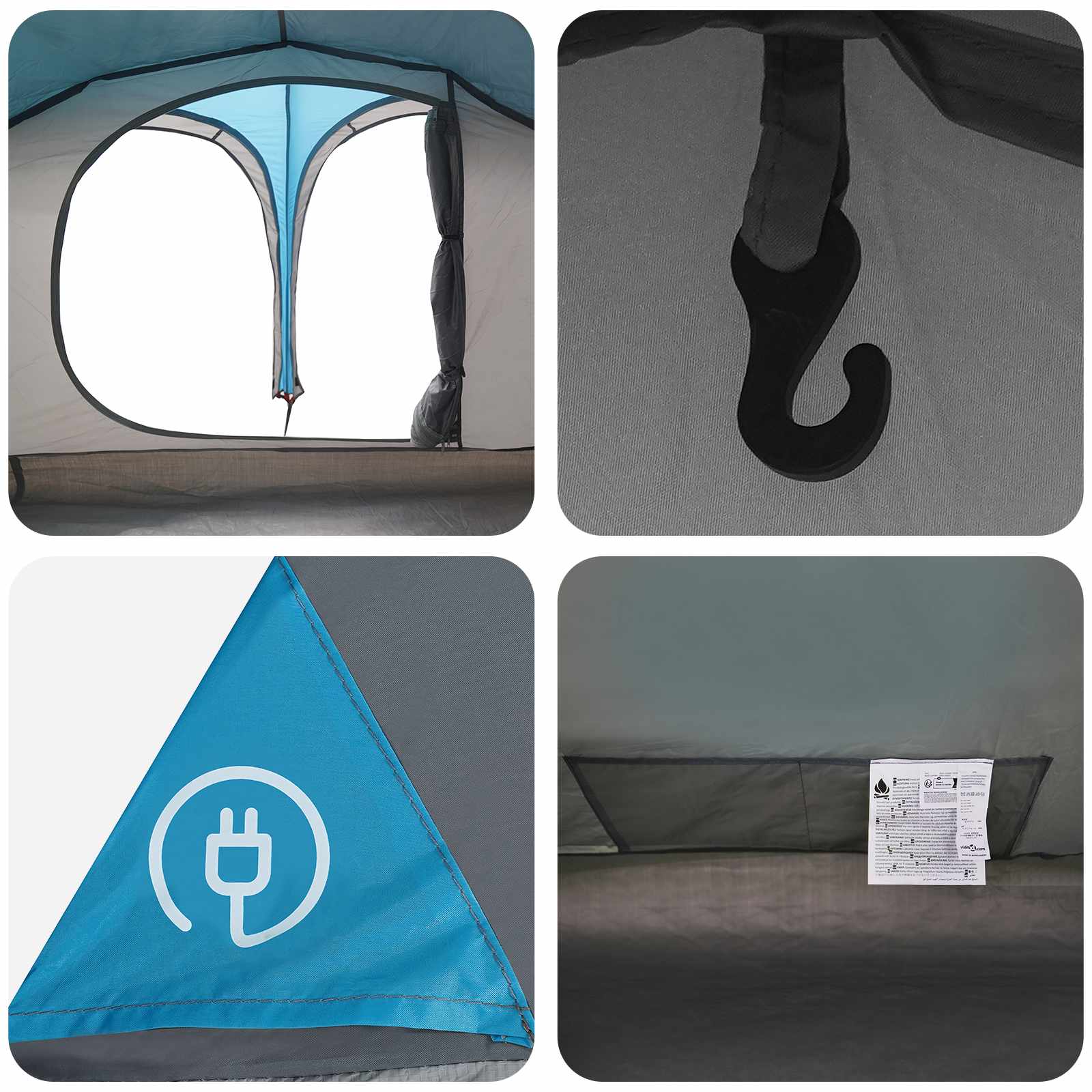 vidaXL Trekkingtent met regenhoes waterdicht 2-persoons Groen