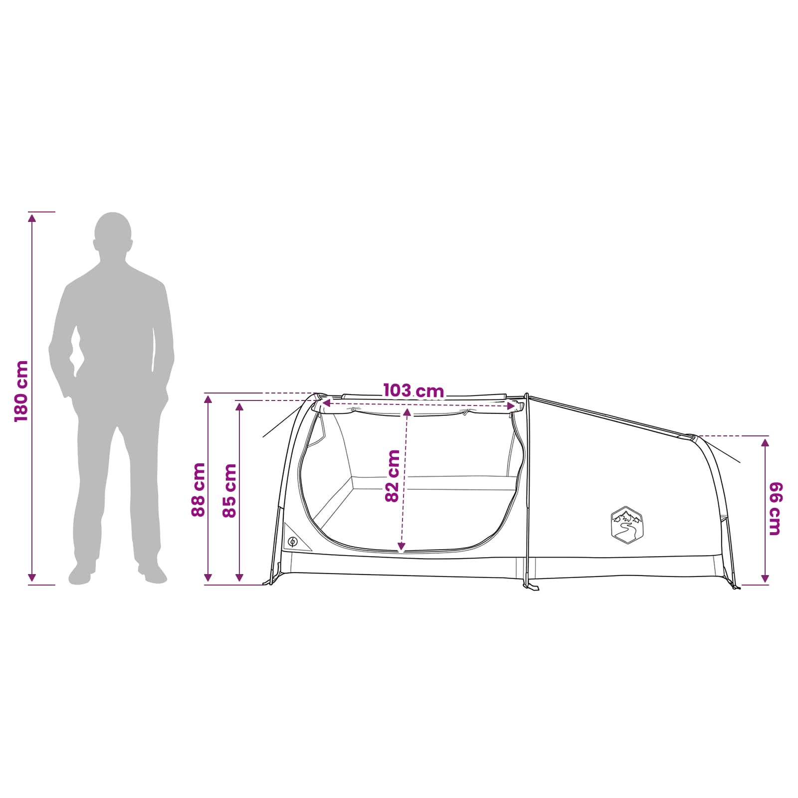 vidaXL Hiking Tent Waterdicht 1-persoons 1-Persoons Groen