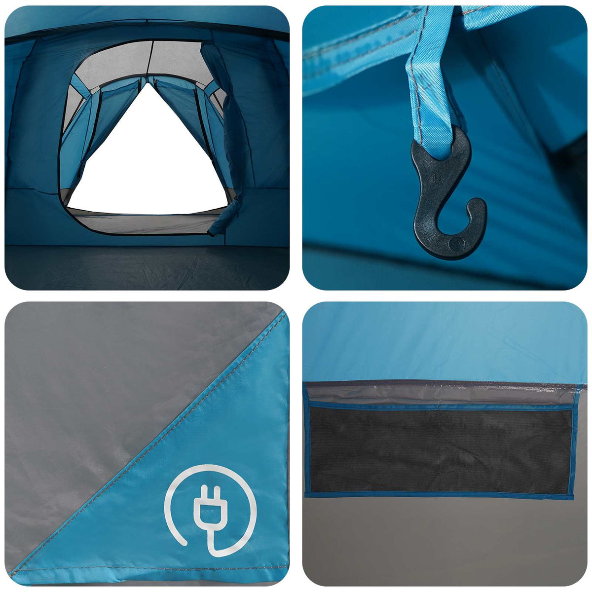 vidaXL Trekkingtent met waterdichte regenfly 10-persoons Groen
