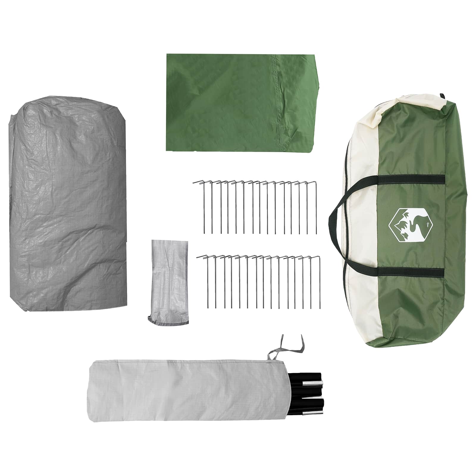 vidaXL 3-persoons 3-persoons Groen 185T Polyester met PU Coating