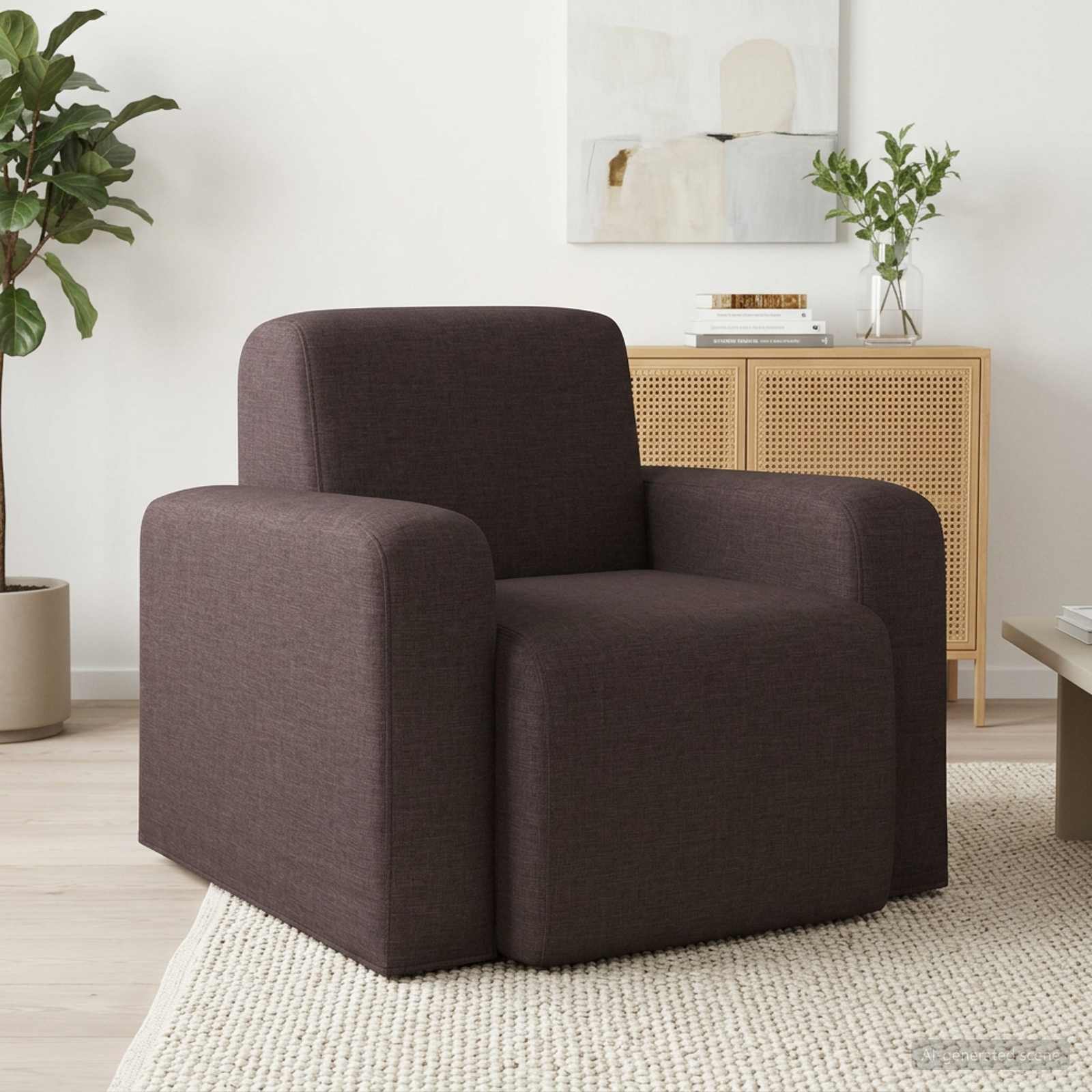 vidaXL Fauteuil Lichtgrijs Stof