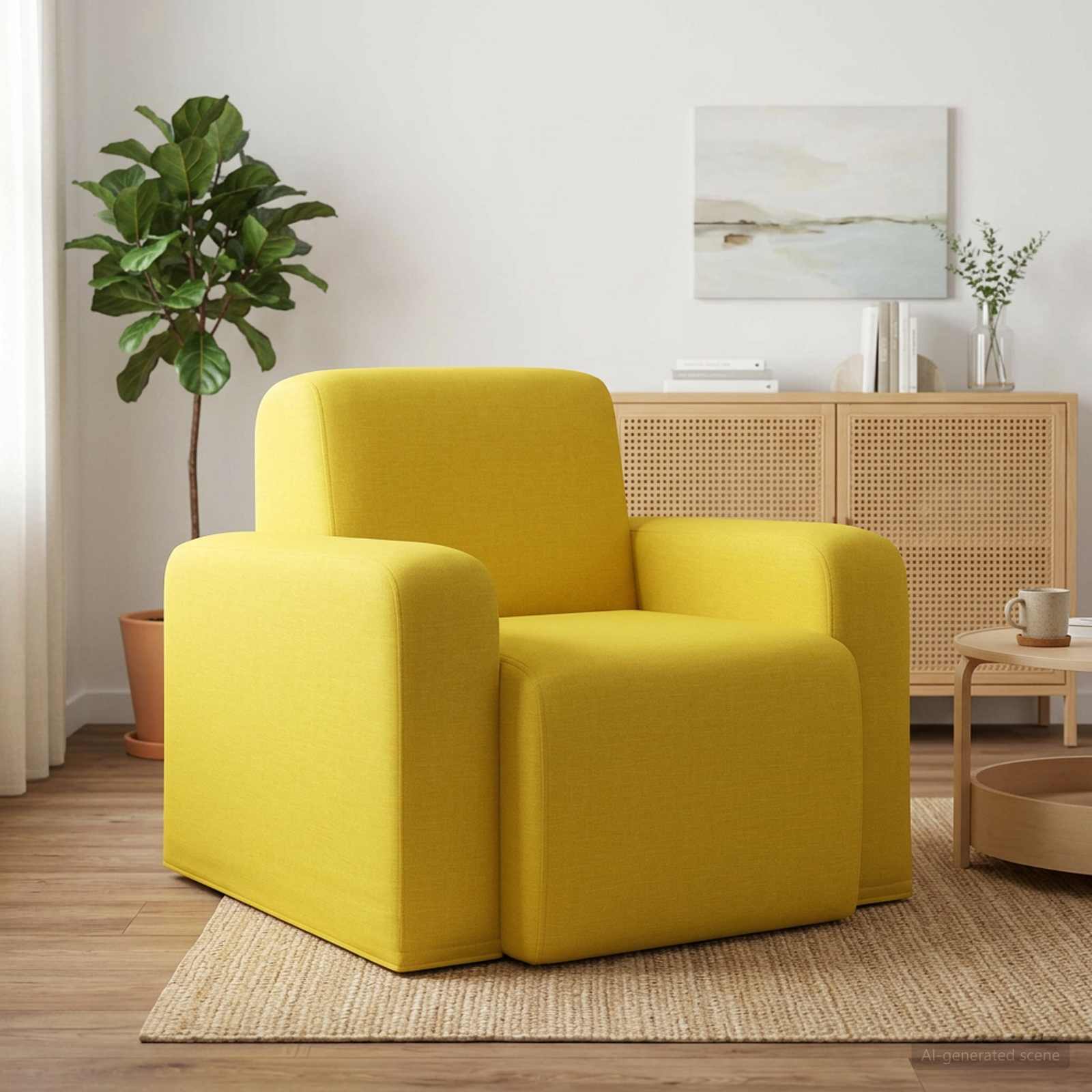 vidaXL Fauteuil Lichtgrijs Stof