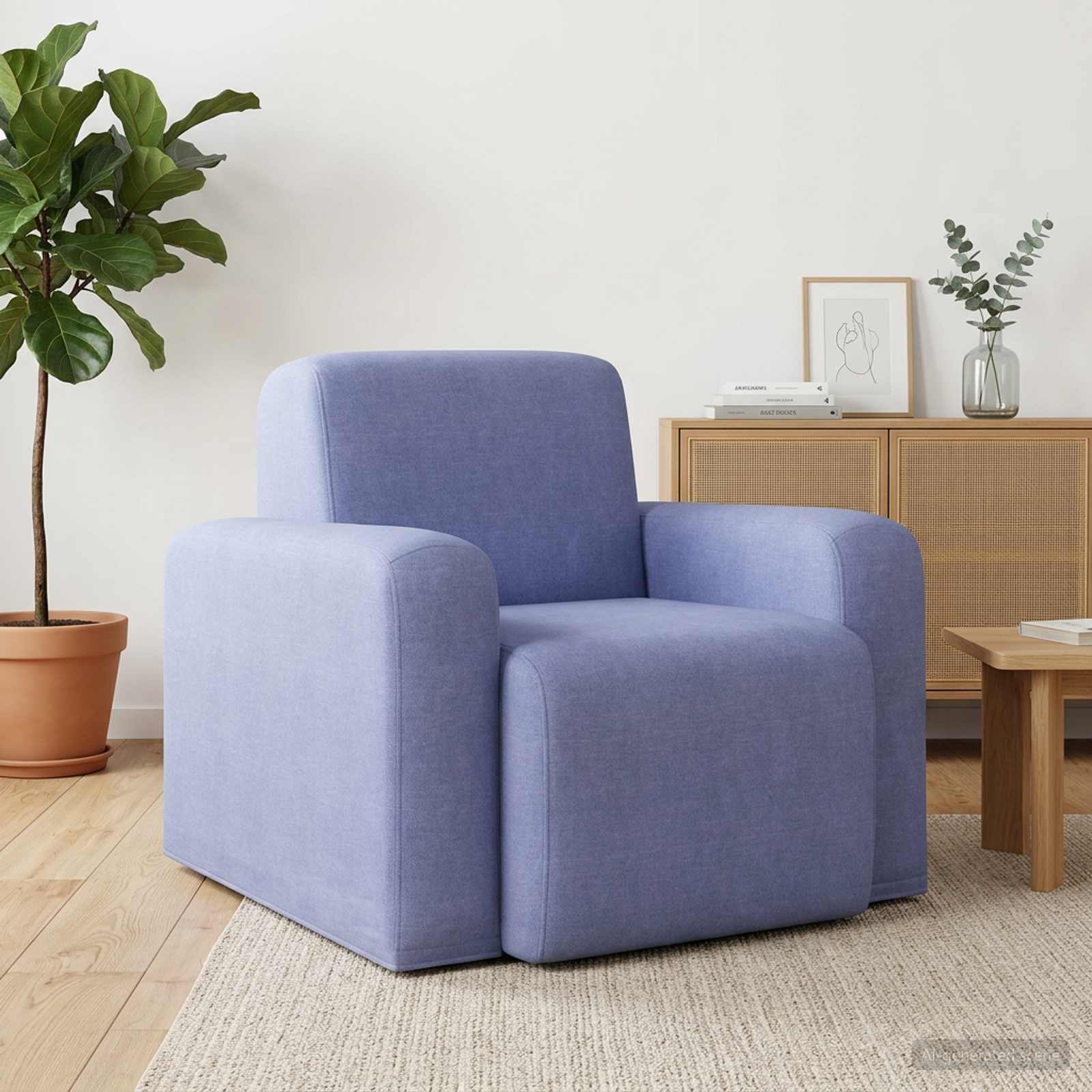 vidaXL Fauteuil Lichtgrijs Stof