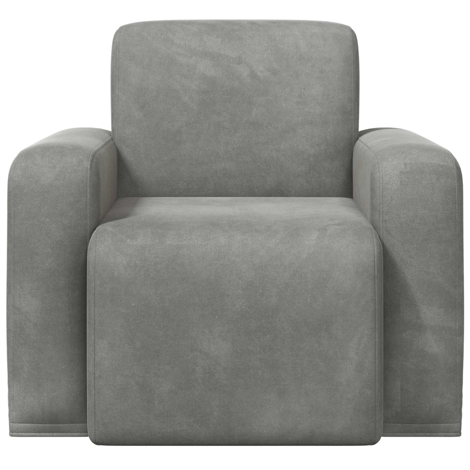 vidaXL Fauteuil Lichtgrijs fluweel