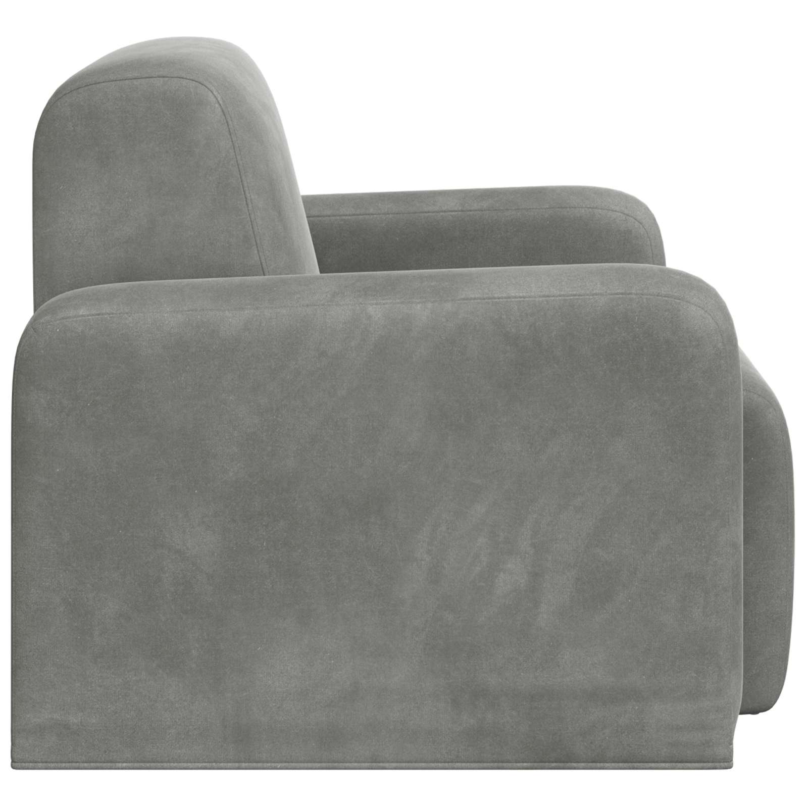 vidaXL Fauteuil Lichtgrijs fluweel