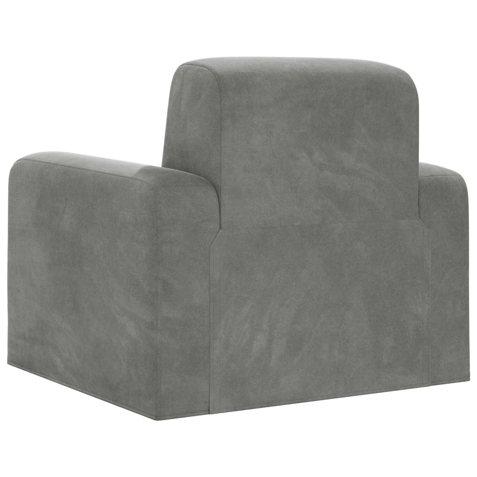 vidaXL Fauteuil Lichtgrijs fluweel