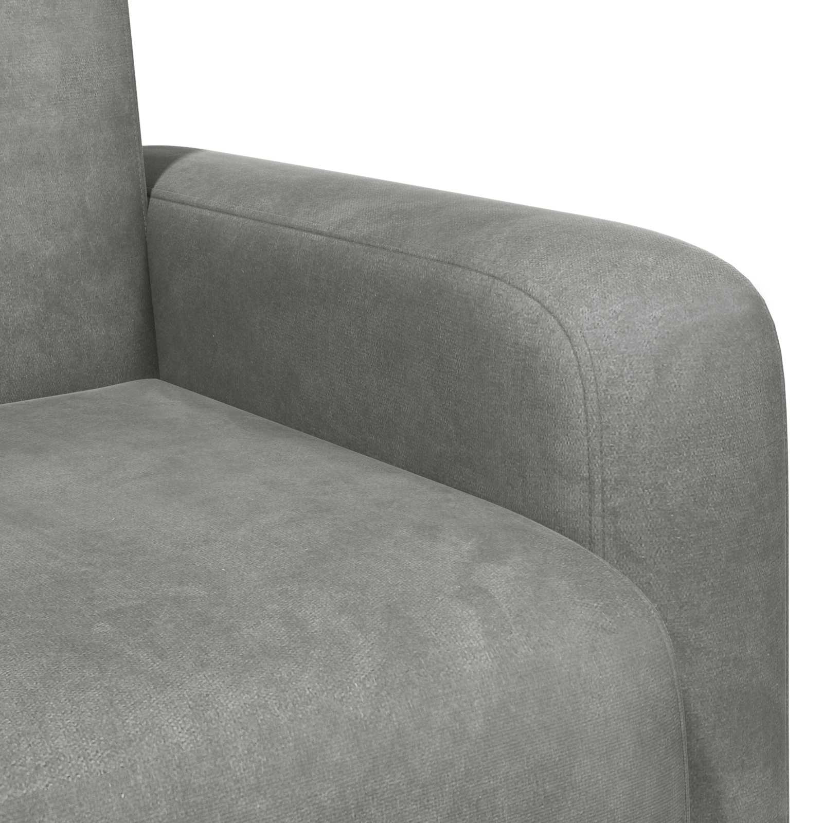 vidaXL Fauteuil Lichtgrijs fluweel