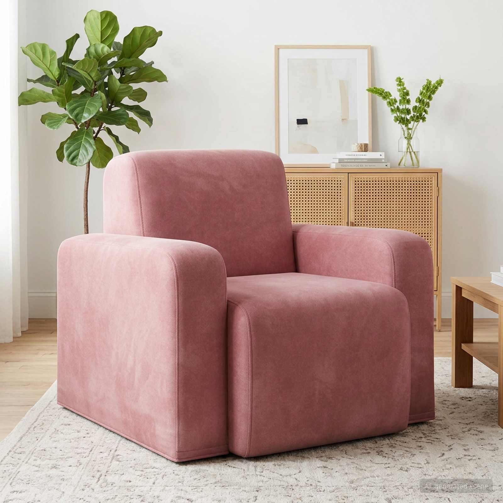 vidaXL Fauteuil Lichtgrijs fluweel