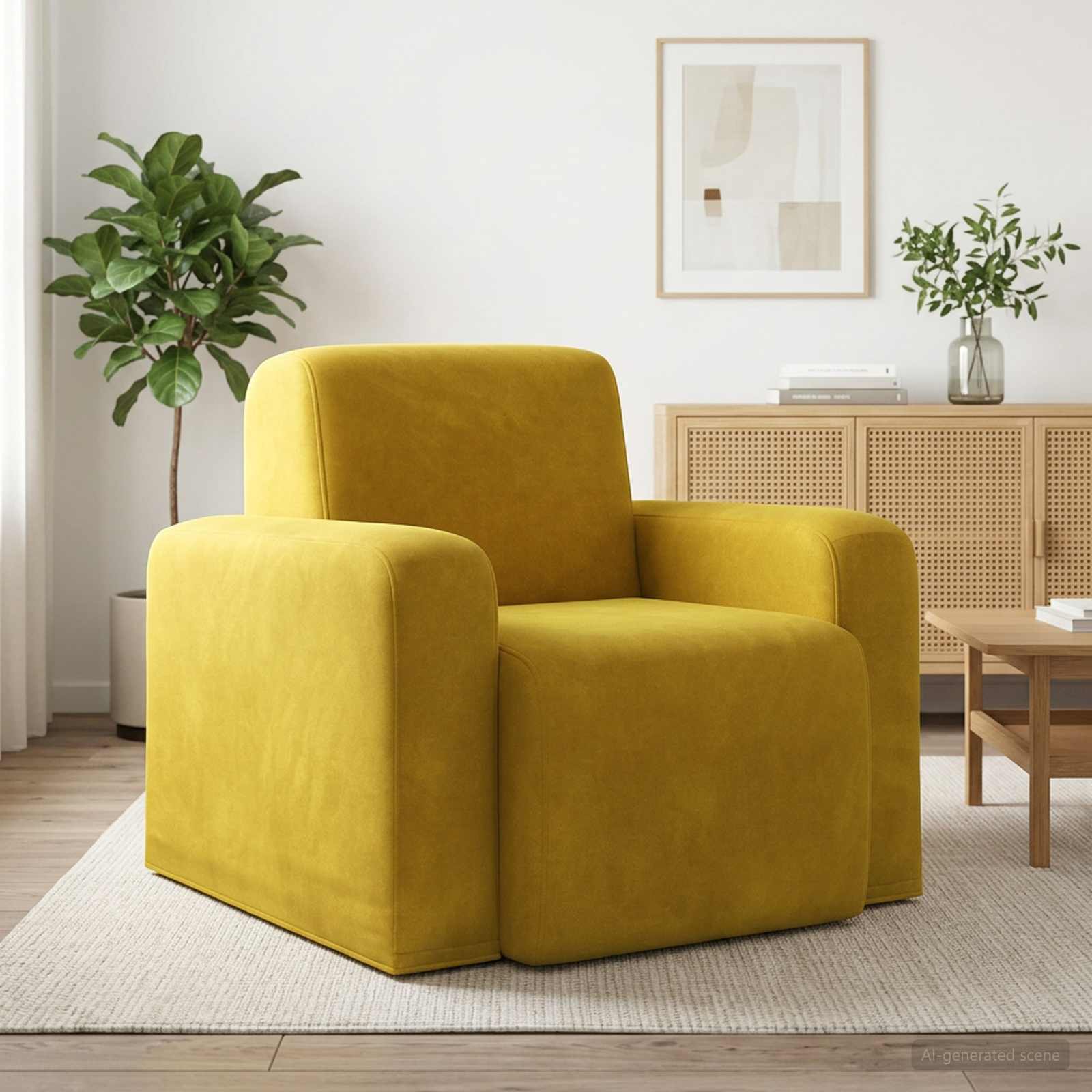 vidaXL Fauteuil Lichtgrijs fluweel