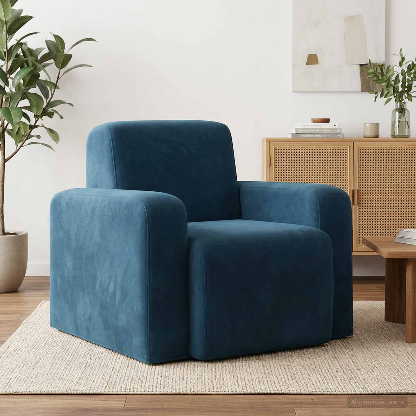 vidaXL Fauteuil Lichtgrijs fluweel