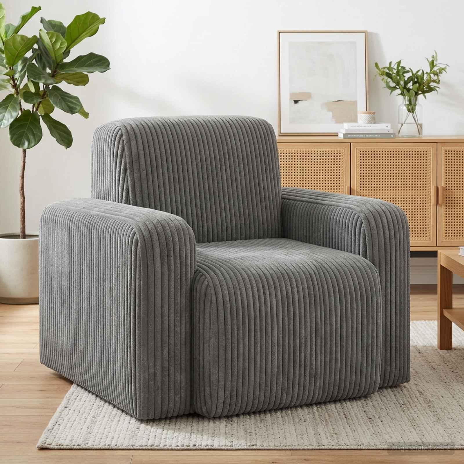 vidaXL Fauteuil Taupe corduroy