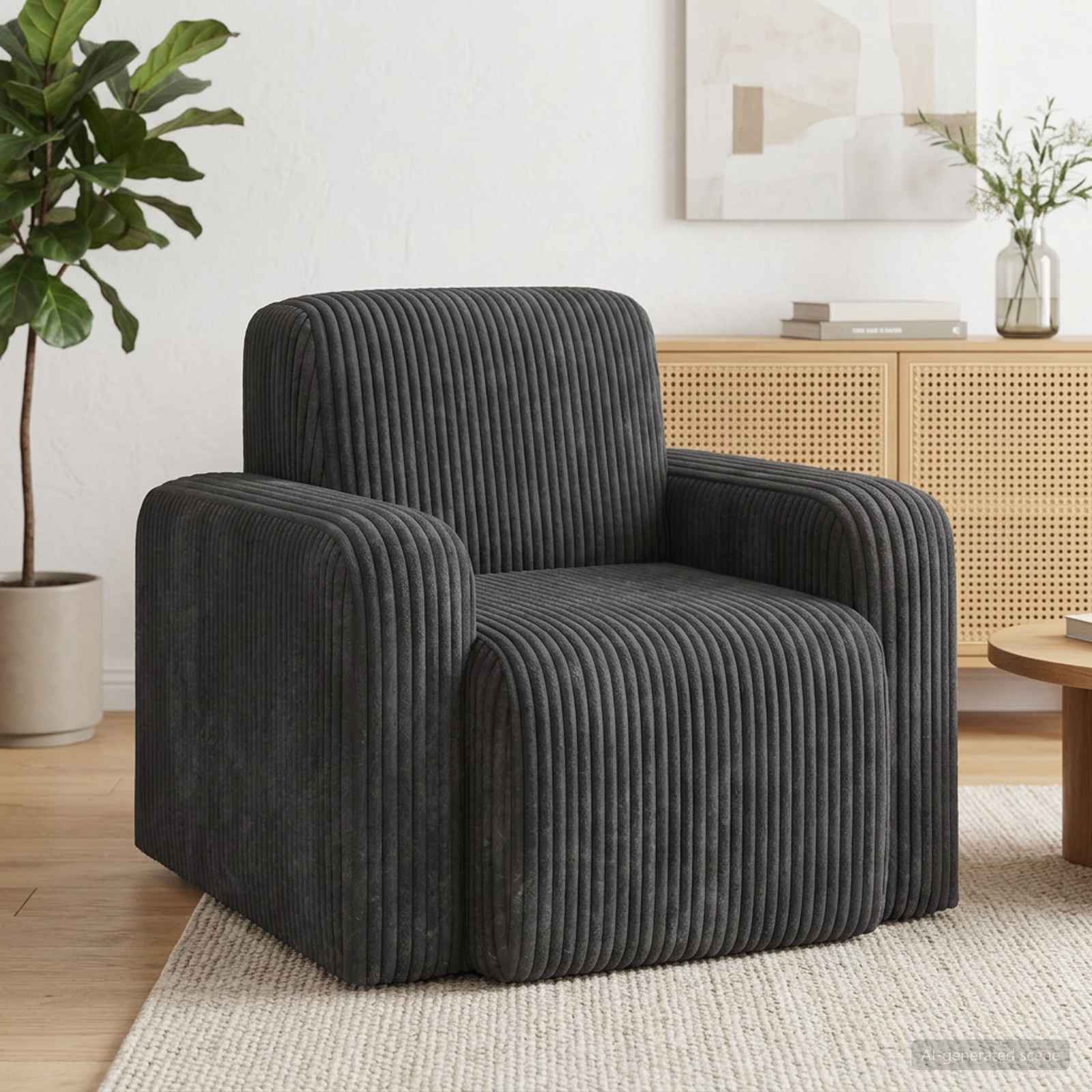 vidaXL Fauteuil Taupe corduroy