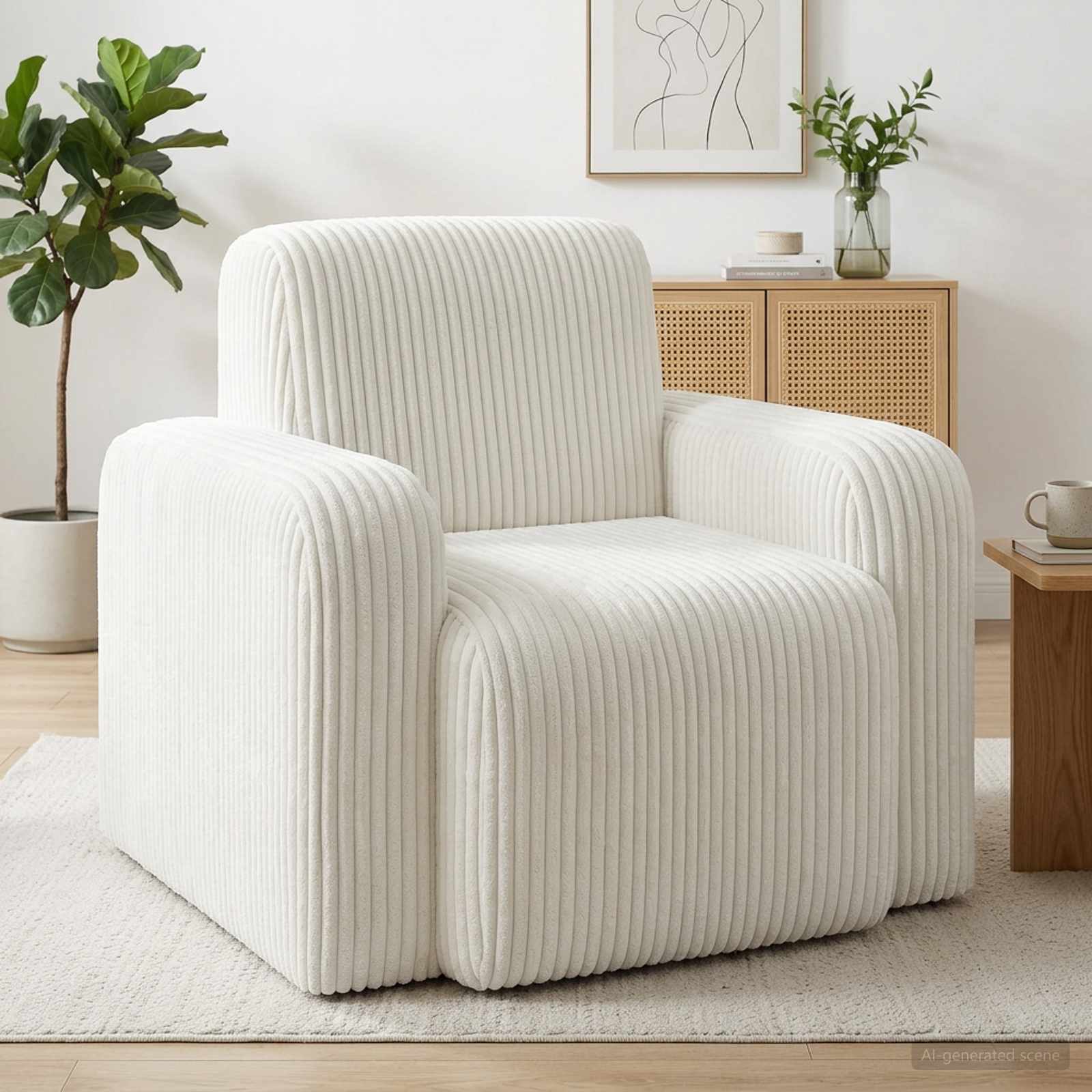 vidaXL Fauteuil Taupe corduroy