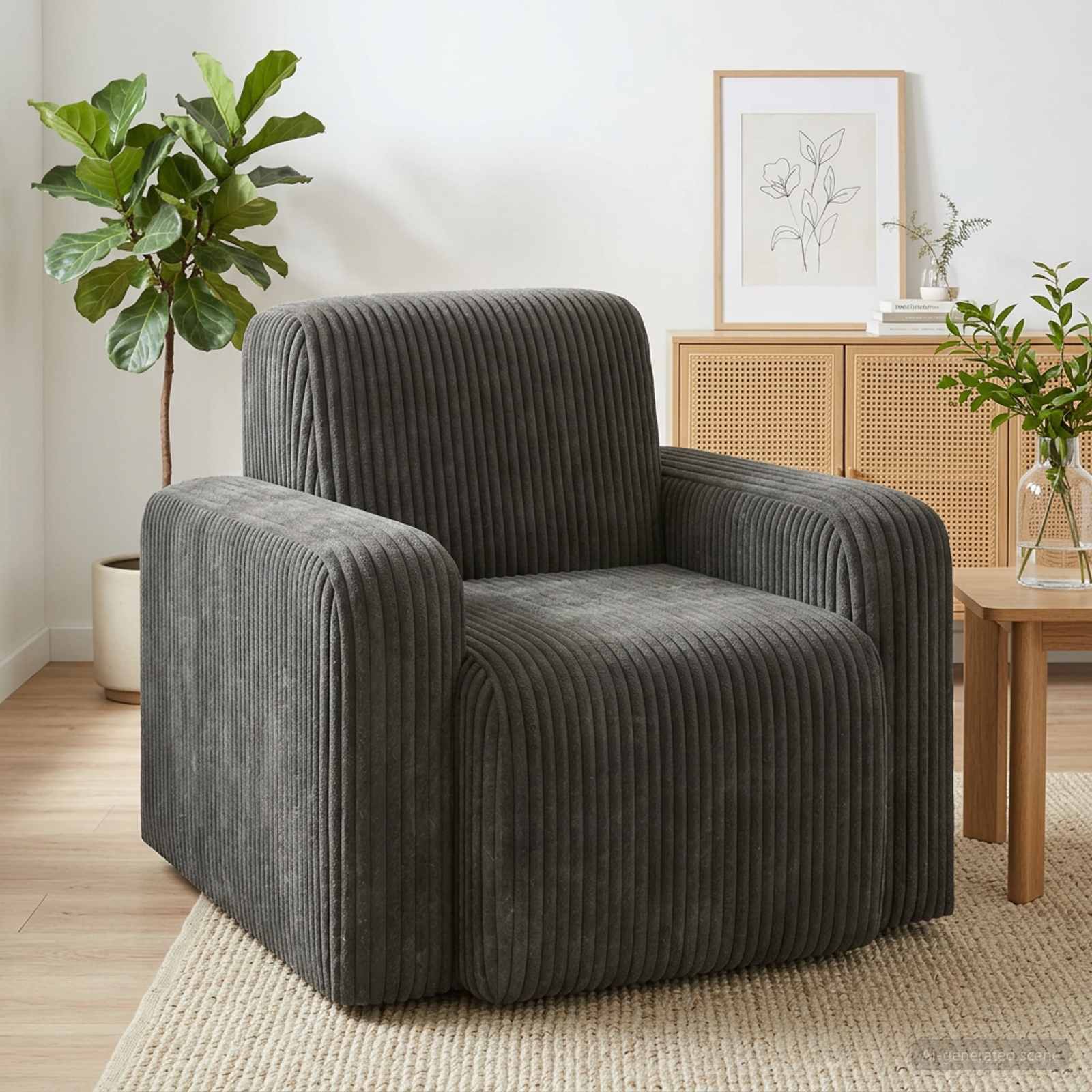 vidaXL Fauteuil Taupe corduroy
