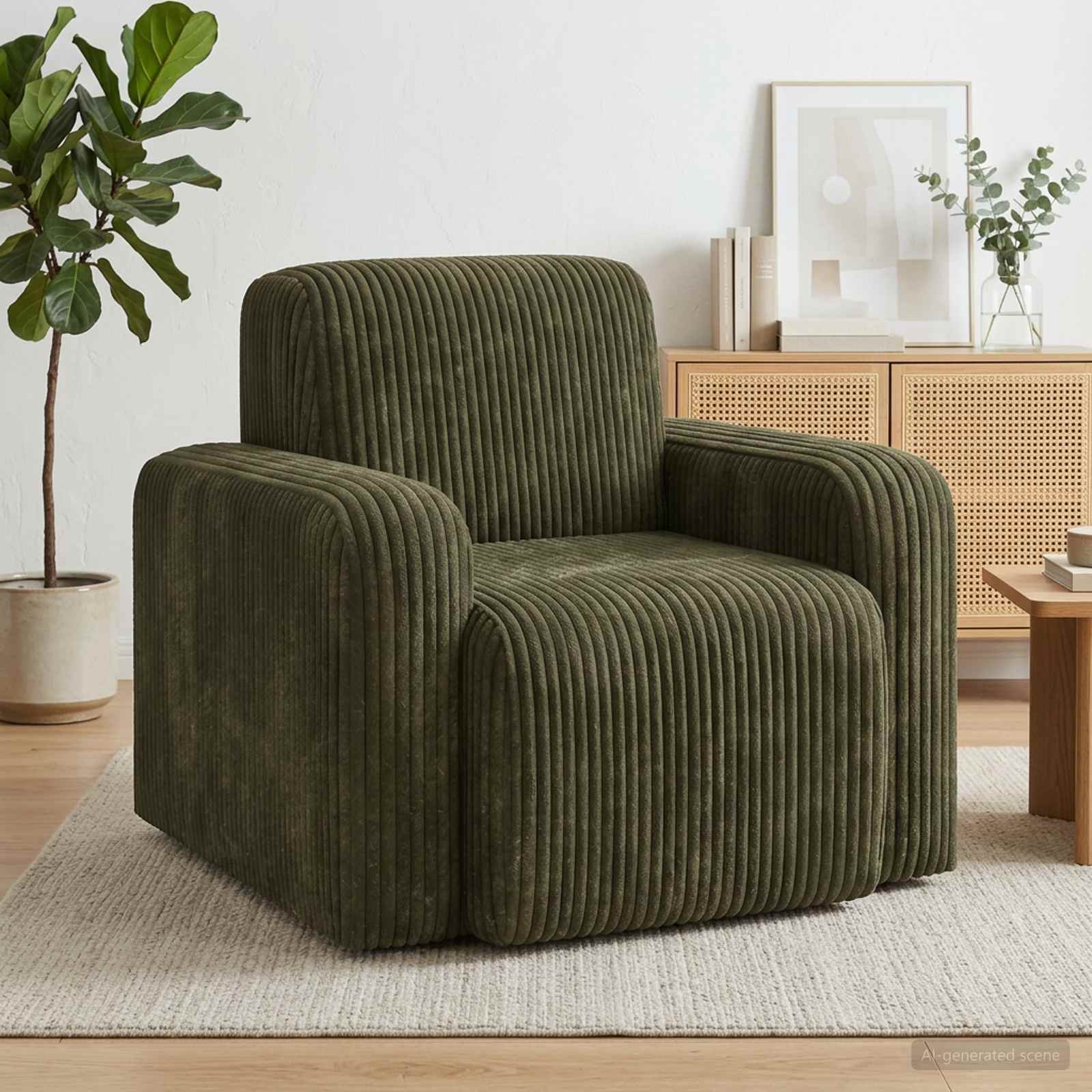 vidaXL Fauteuil Taupe corduroy