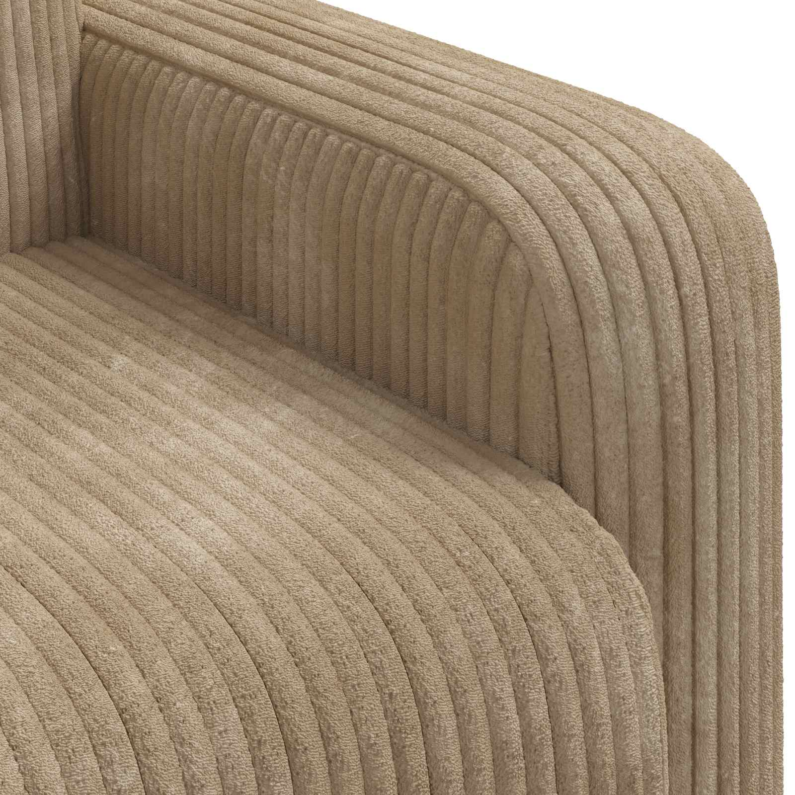 vidaXL Fauteuil Taupe corduroy