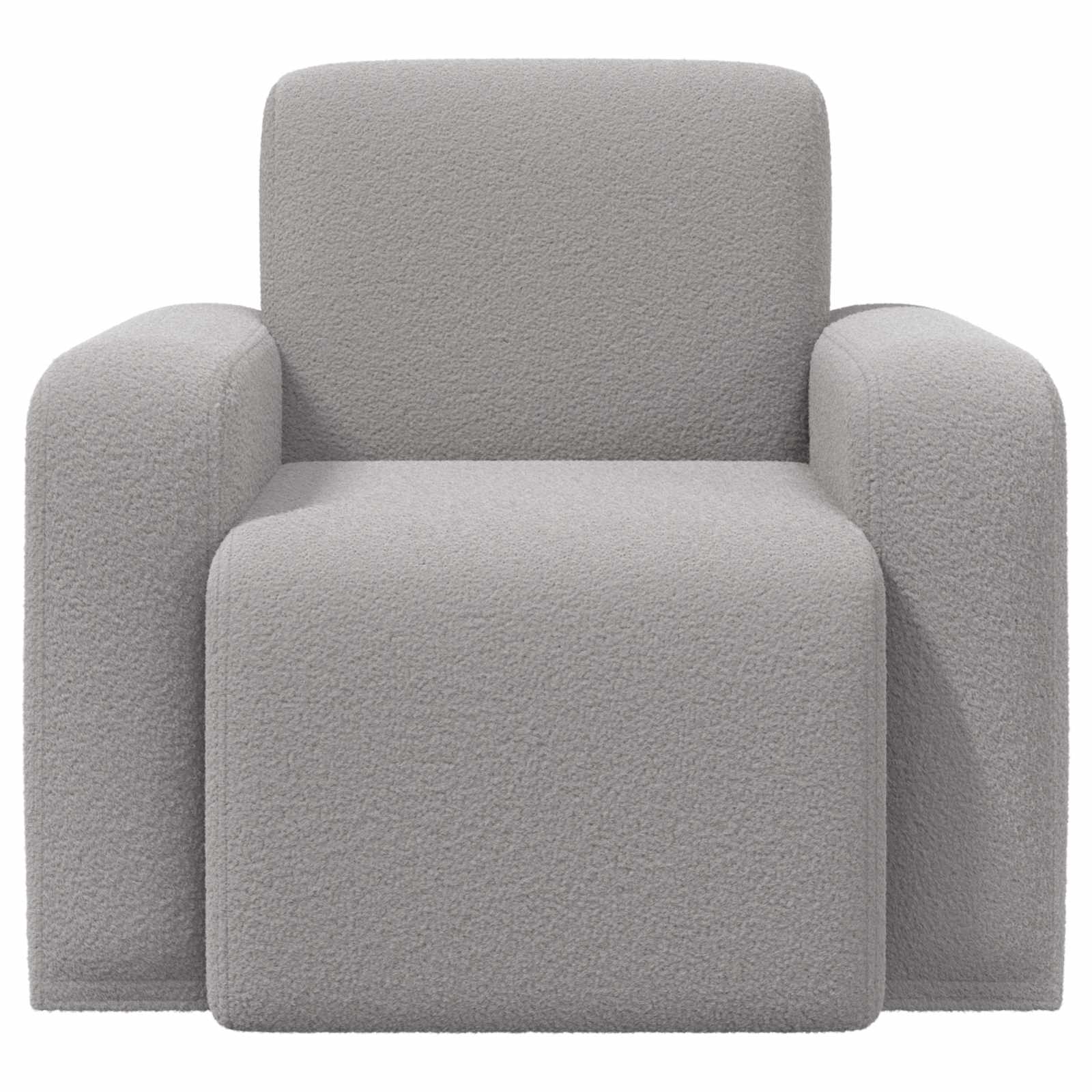 vidaXL Fauteuil Lichtgrijs Bouclé
