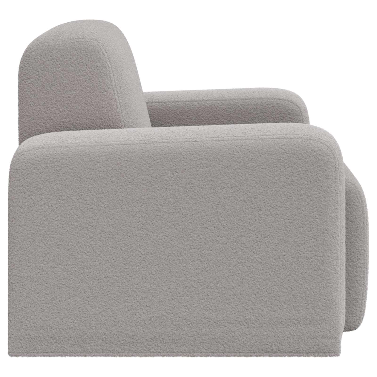 vidaXL Fauteuil Lichtgrijs Bouclé