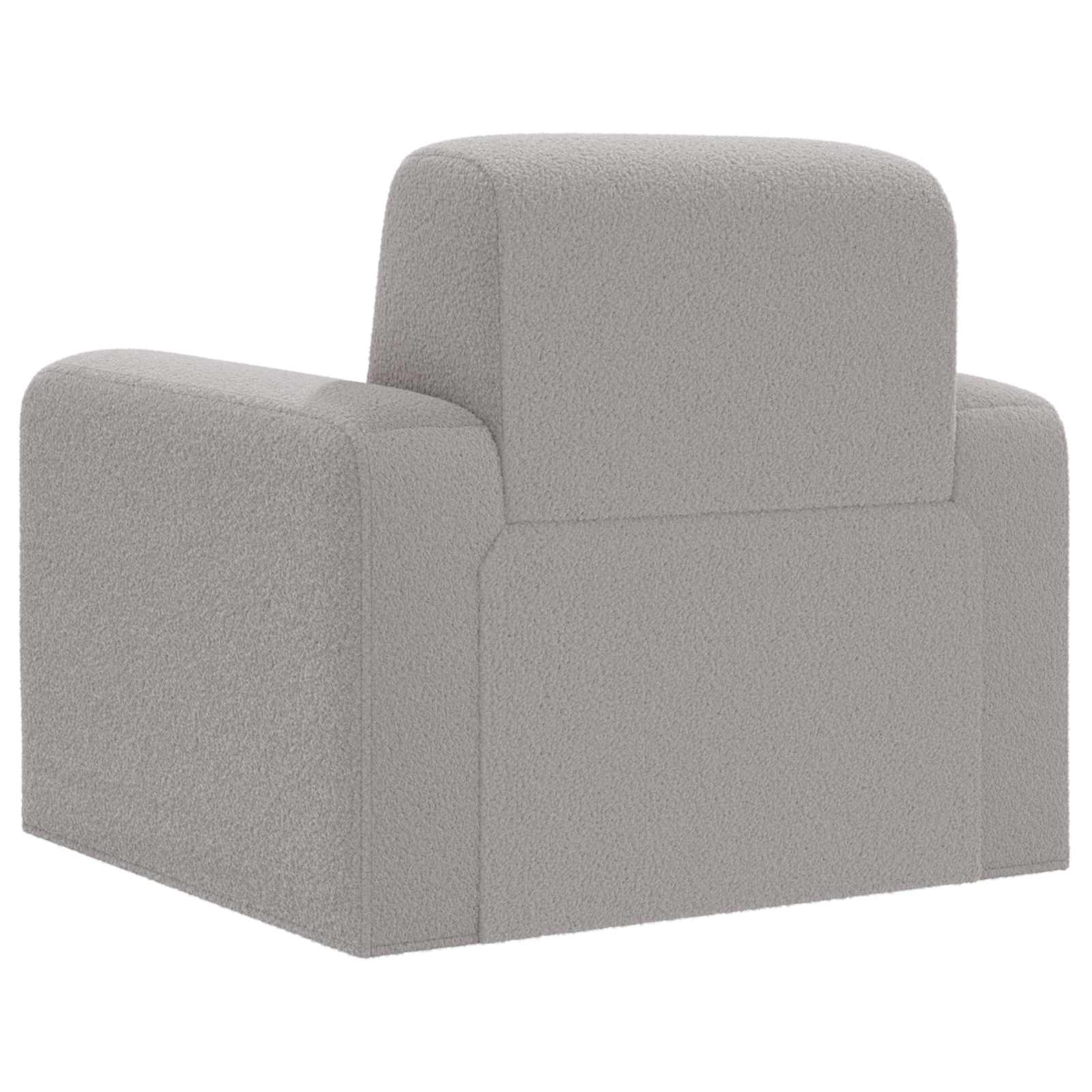vidaXL Fauteuil Lichtgrijs Bouclé