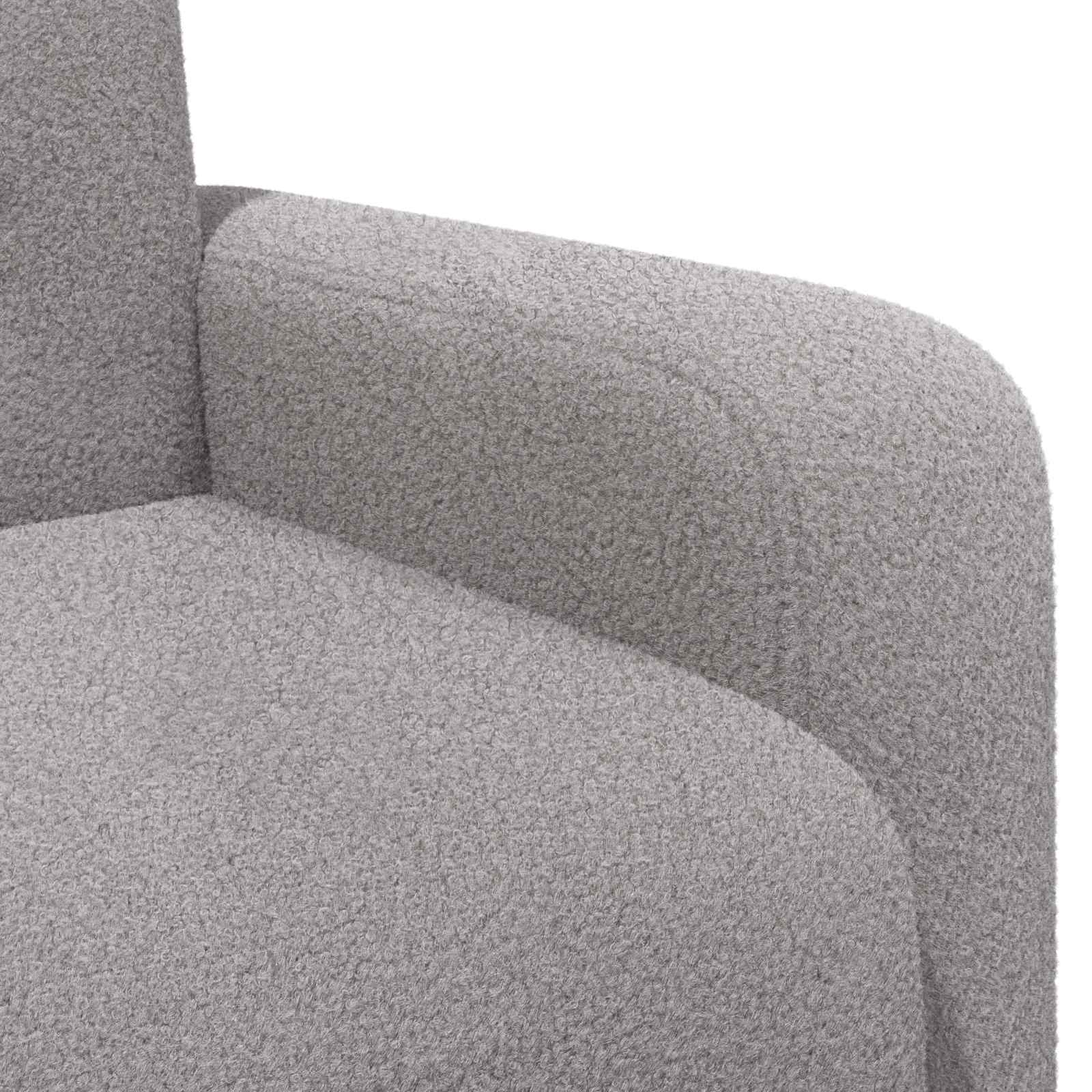 vidaXL Fauteuil Lichtgrijs Bouclé