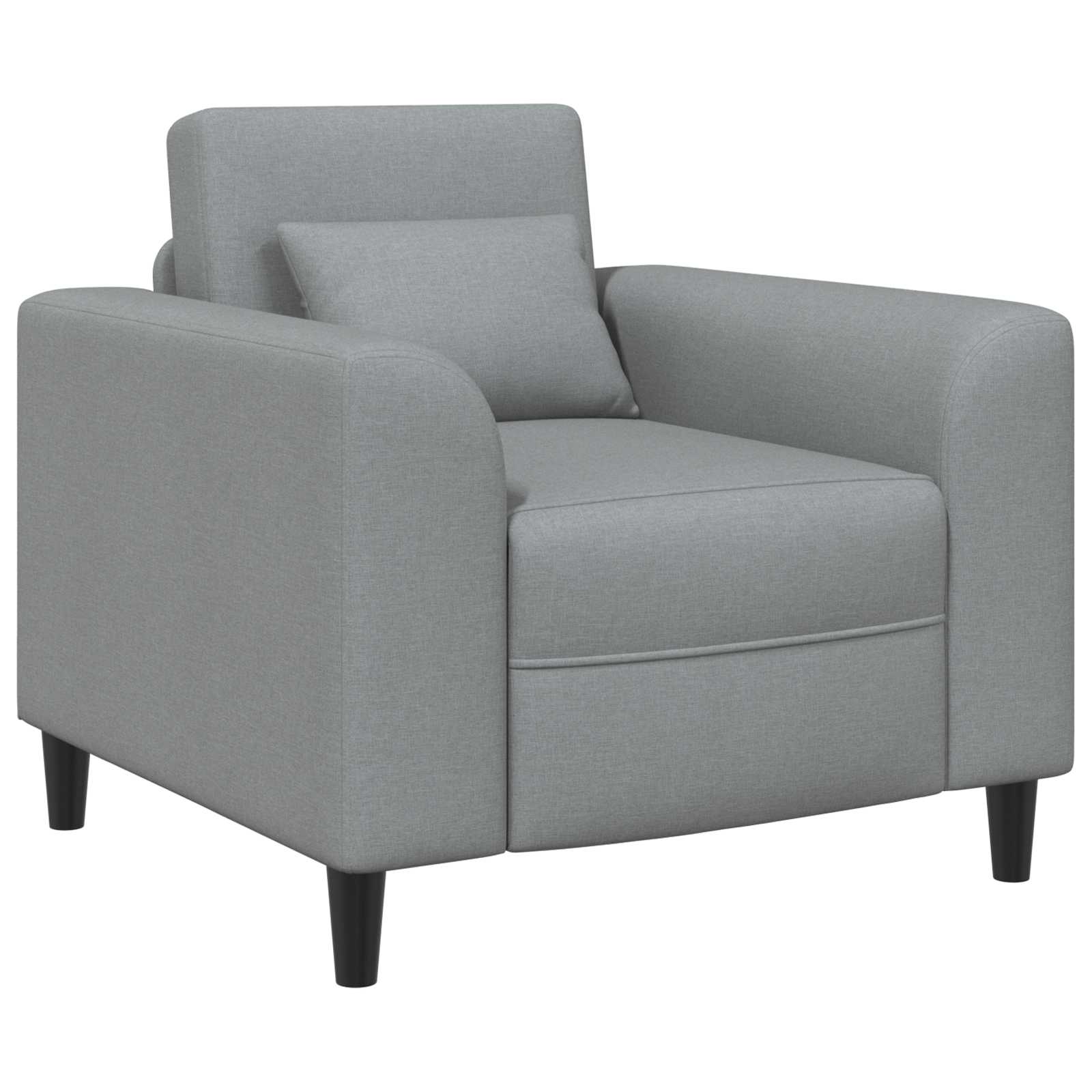 vidaXL Fauteuil Lichtgrijs Stof