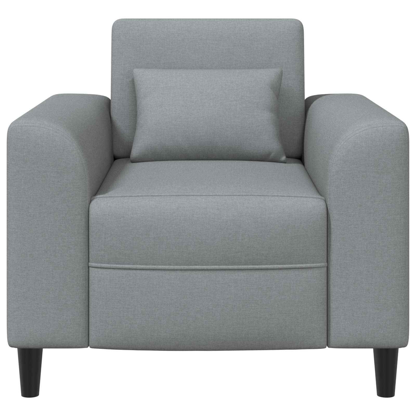 vidaXL Fauteuil Lichtgrijs Stof