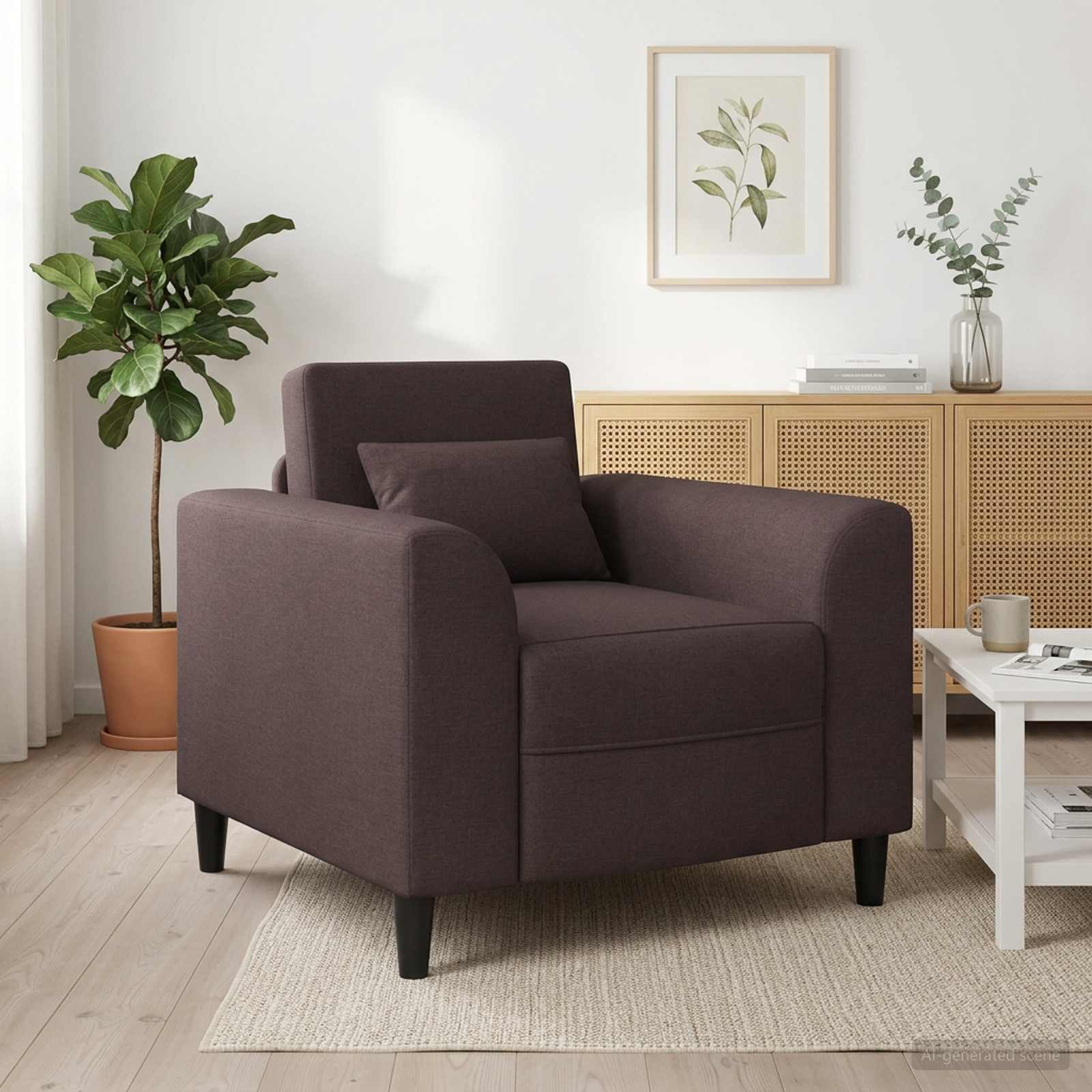 vidaXL Fauteuil Lichtgrijs Stof