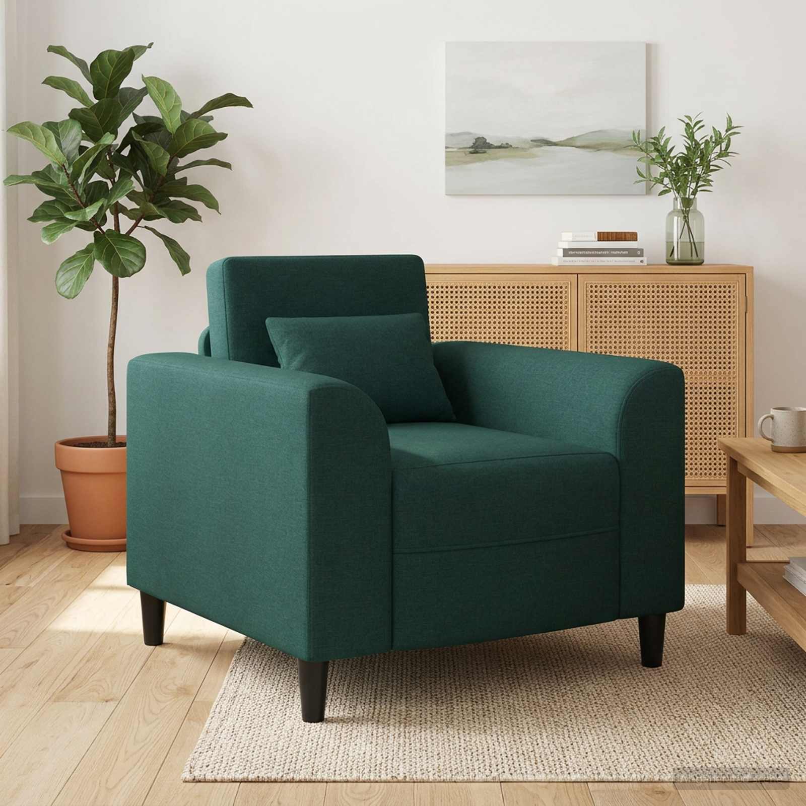 vidaXL Fauteuil Lichtgrijs Stof