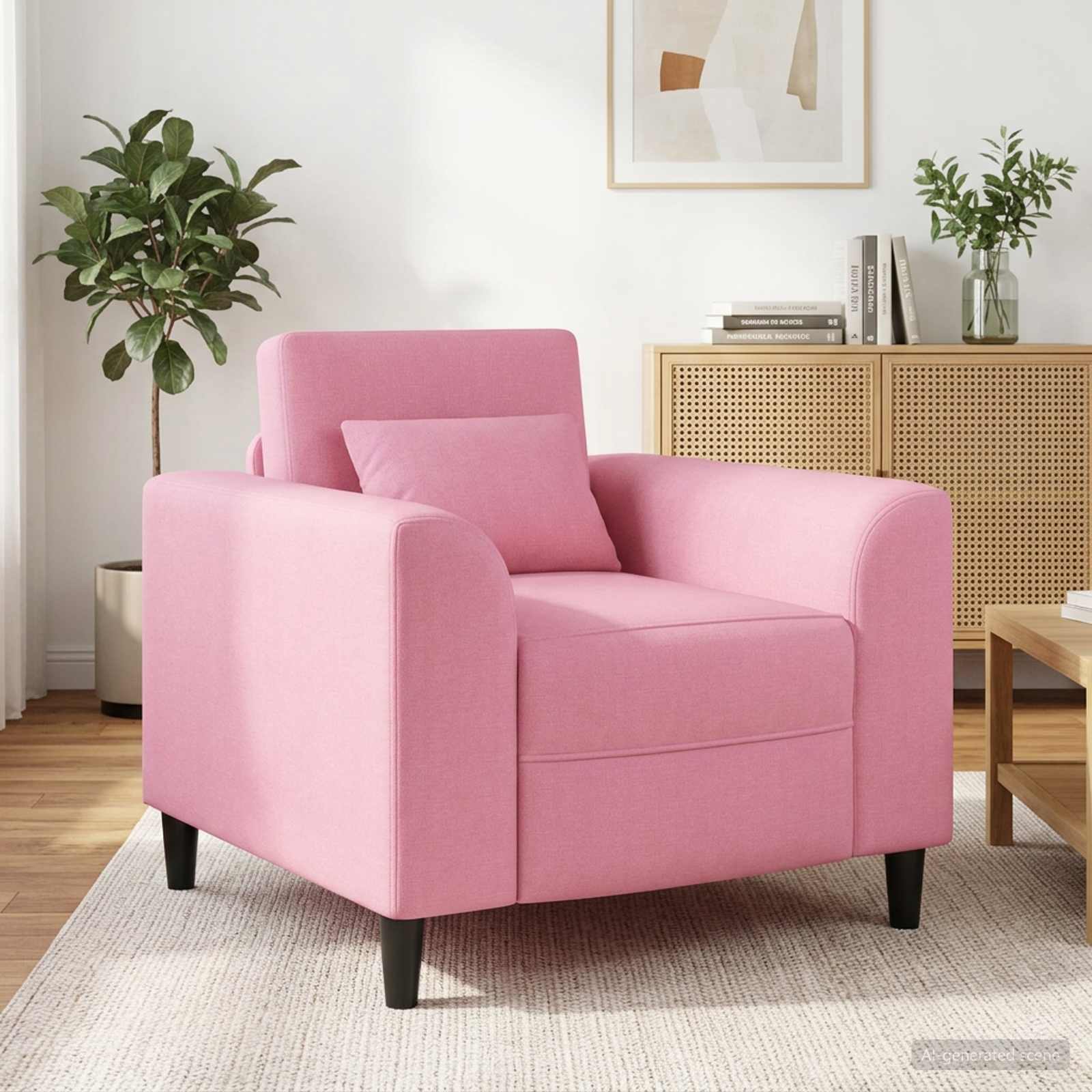 vidaXL Fauteuil Lichtgrijs Stof