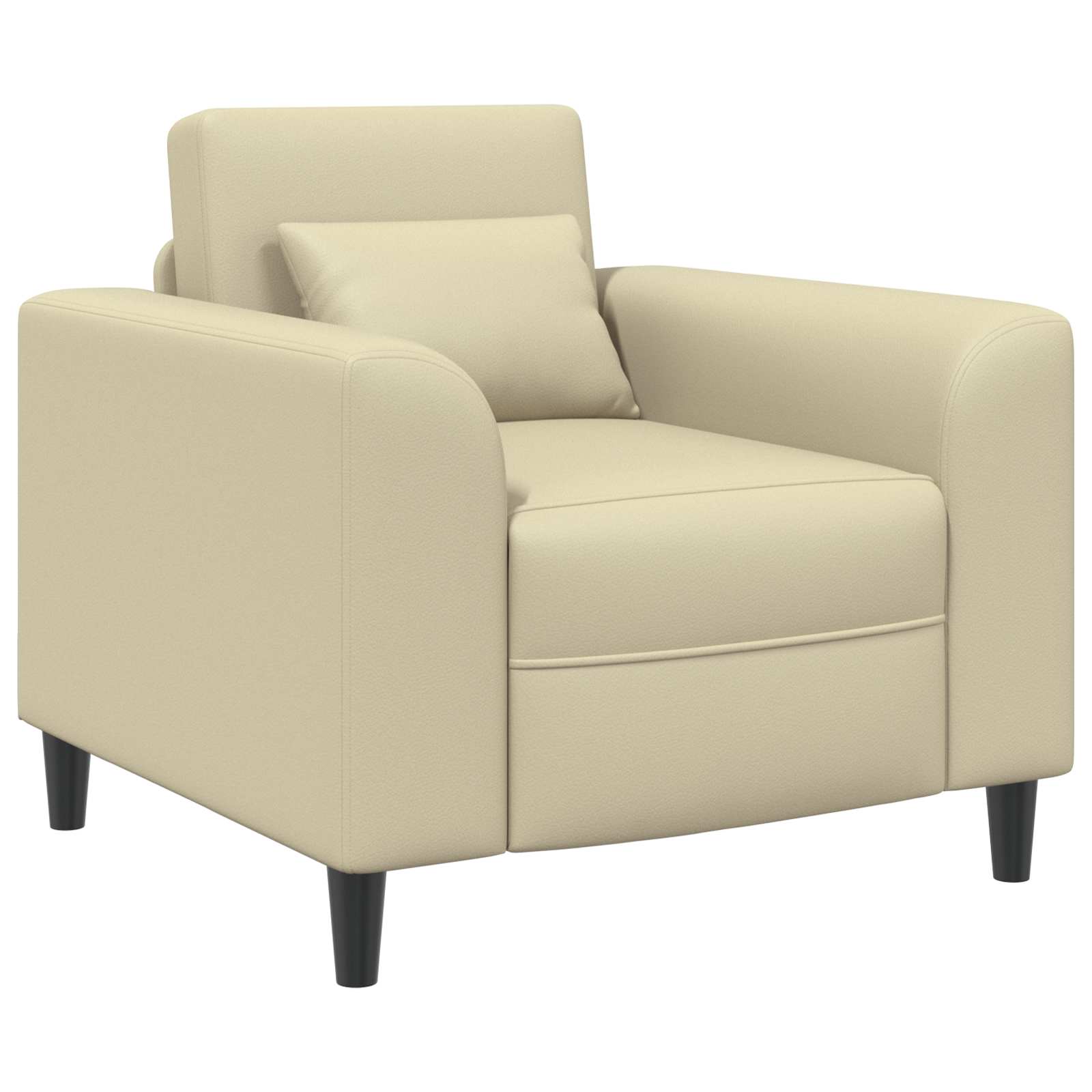 vidaXL Fauteuil Crèmekleurig Kunstleer