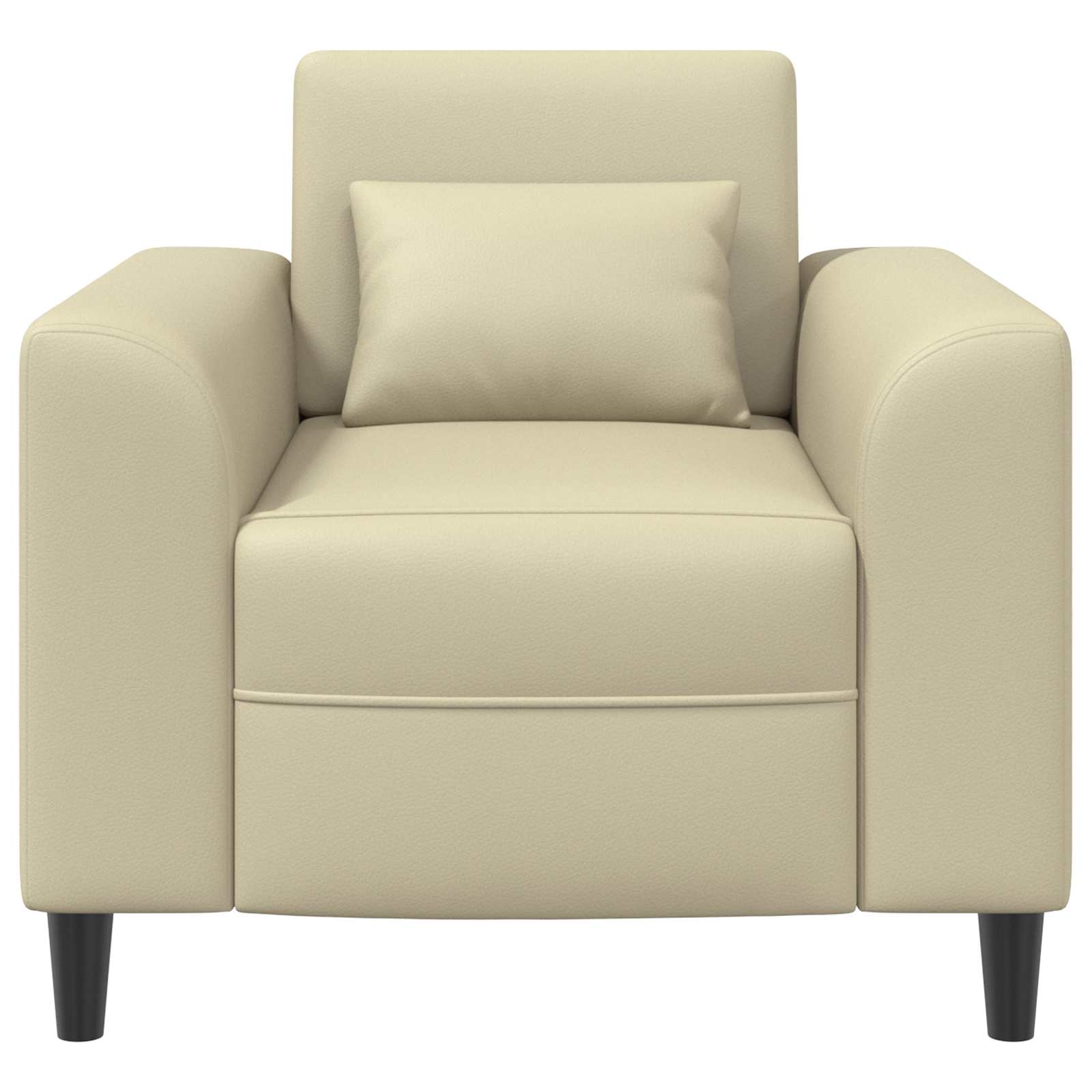 vidaXL Fauteuil Crèmekleurig Kunstleer