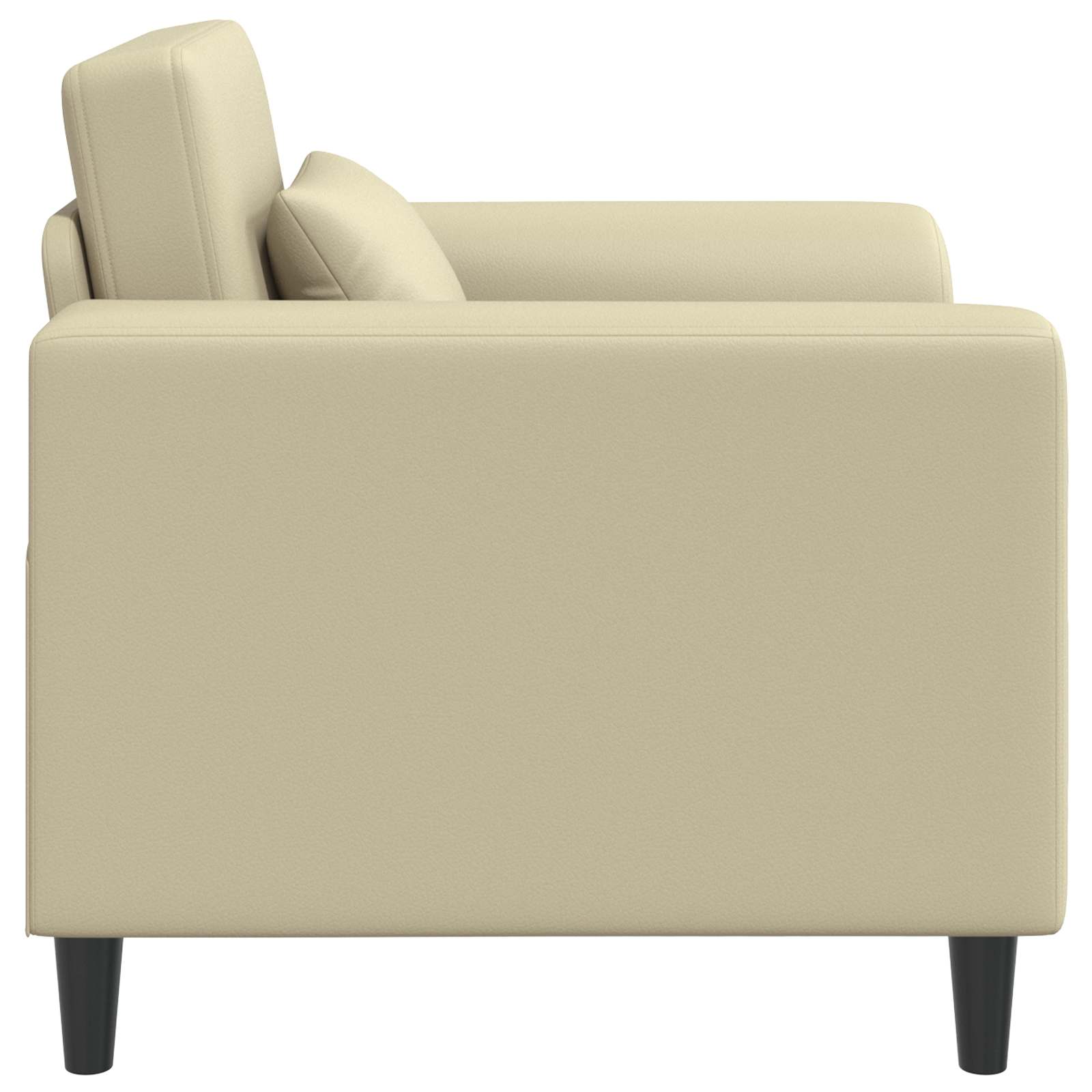 vidaXL Fauteuil Crèmekleurig Kunstleer