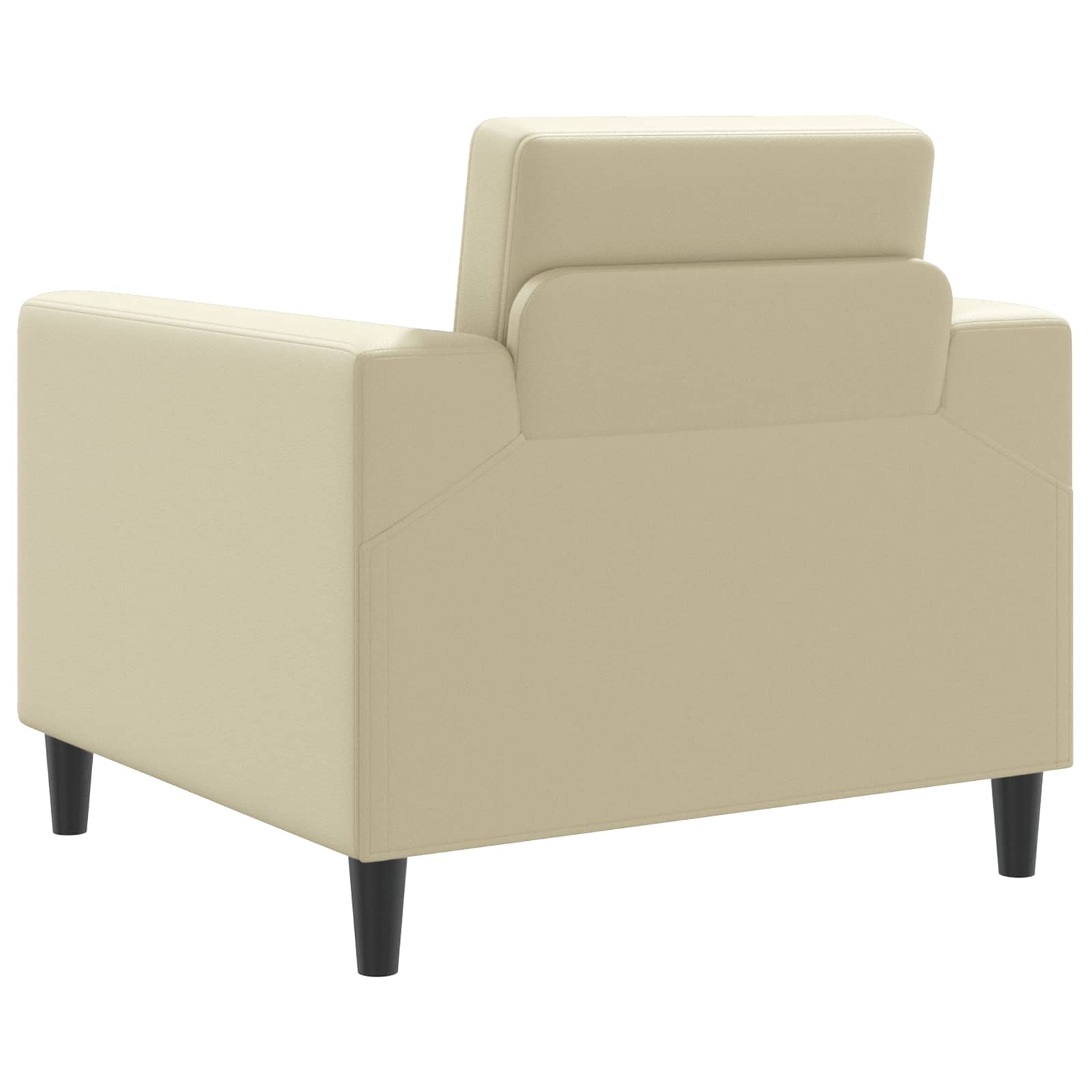 vidaXL Fauteuil Crèmekleurig Kunstleer