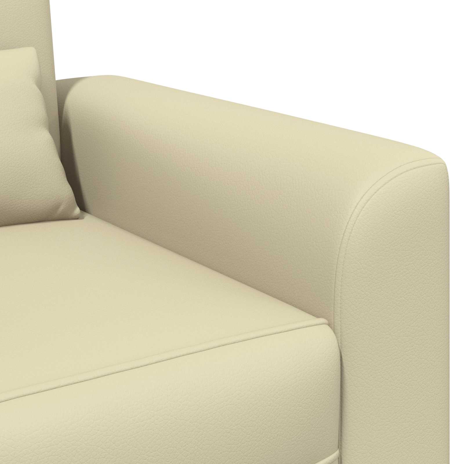 vidaXL Fauteuil Crèmekleurig Kunstleer