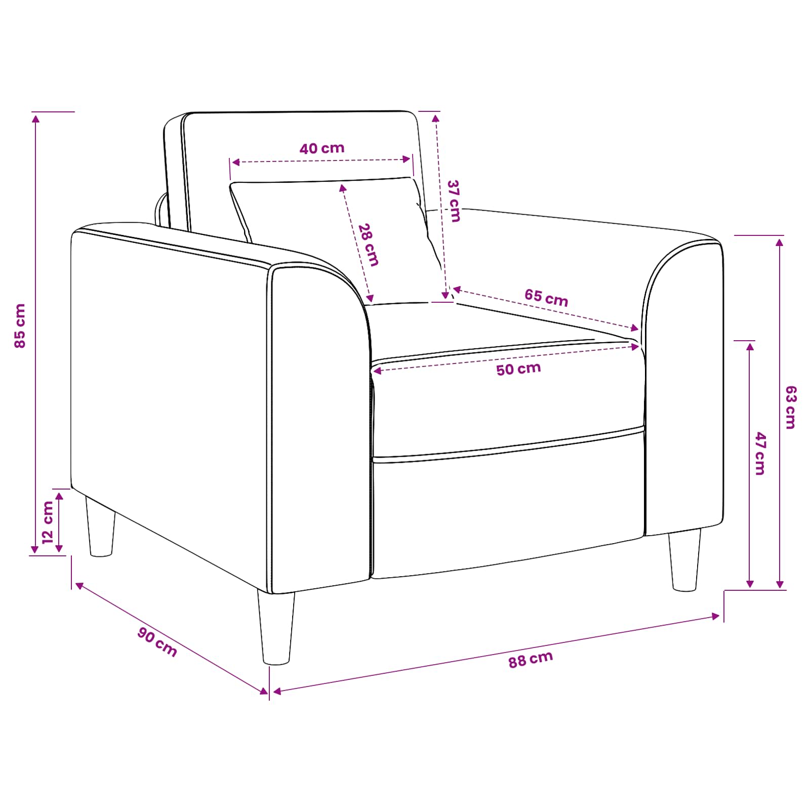 vidaXL Fauteuil Crèmekleurig Kunstleer