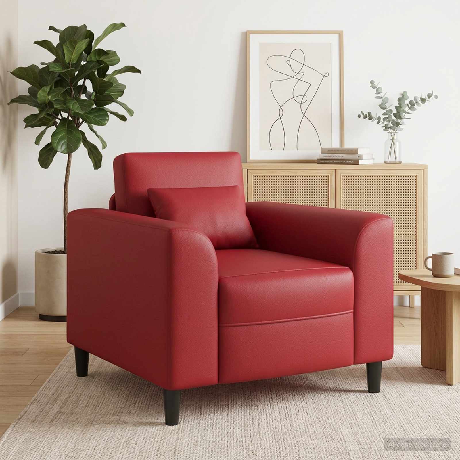 vidaXL Fauteuil Crèmekleurig Kunstleer