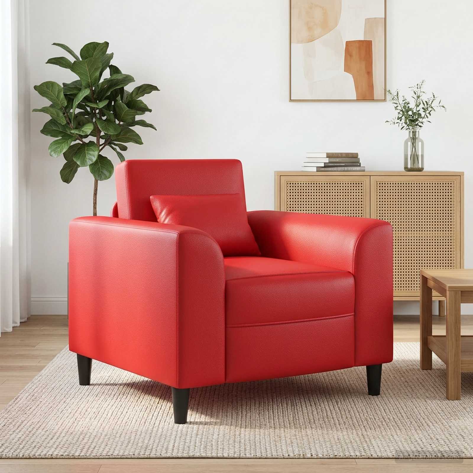 vidaXL Fauteuil Crèmekleurig Kunstleer